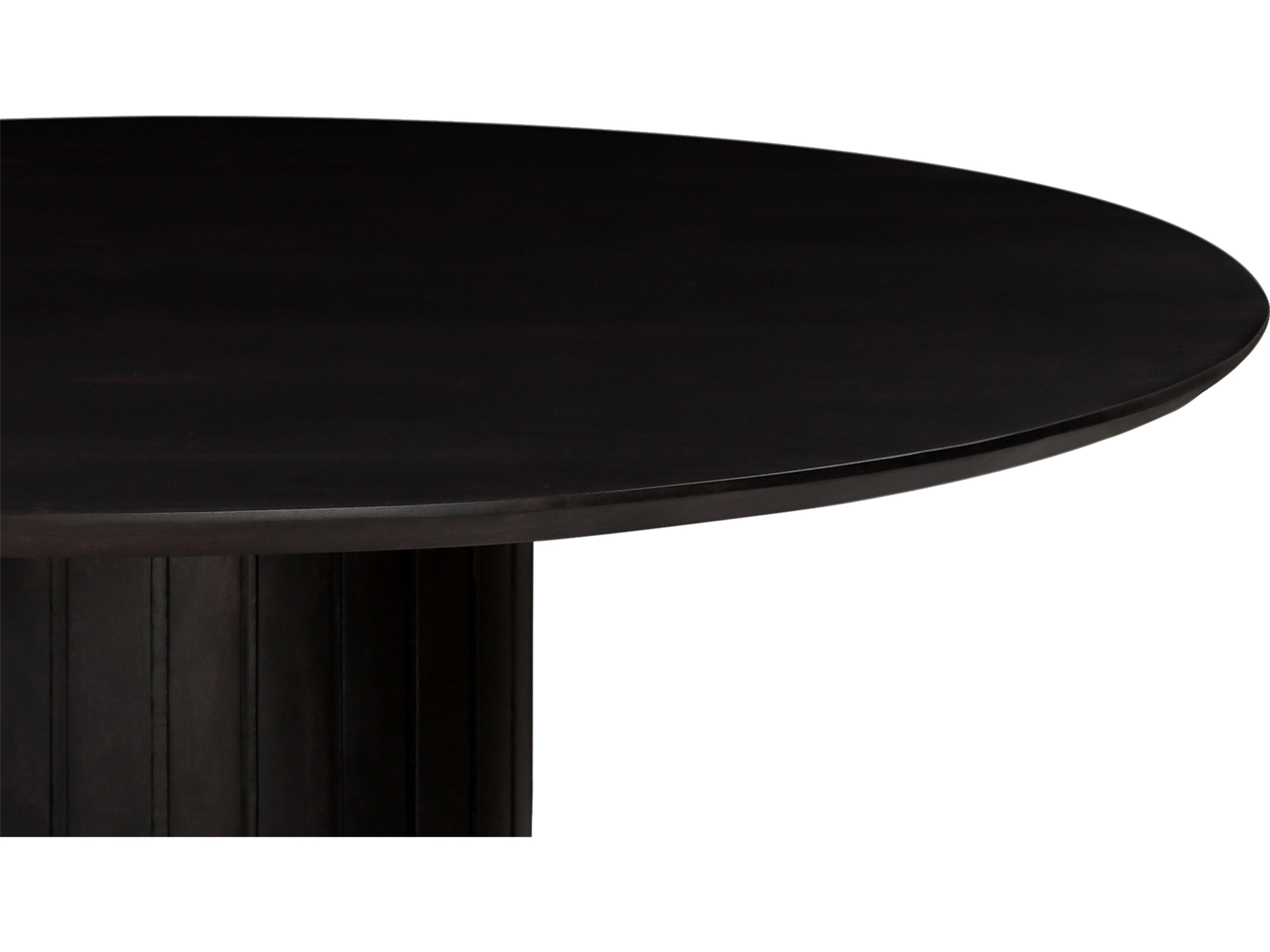 Moe's Home Povera Round Wood Black Dining Table