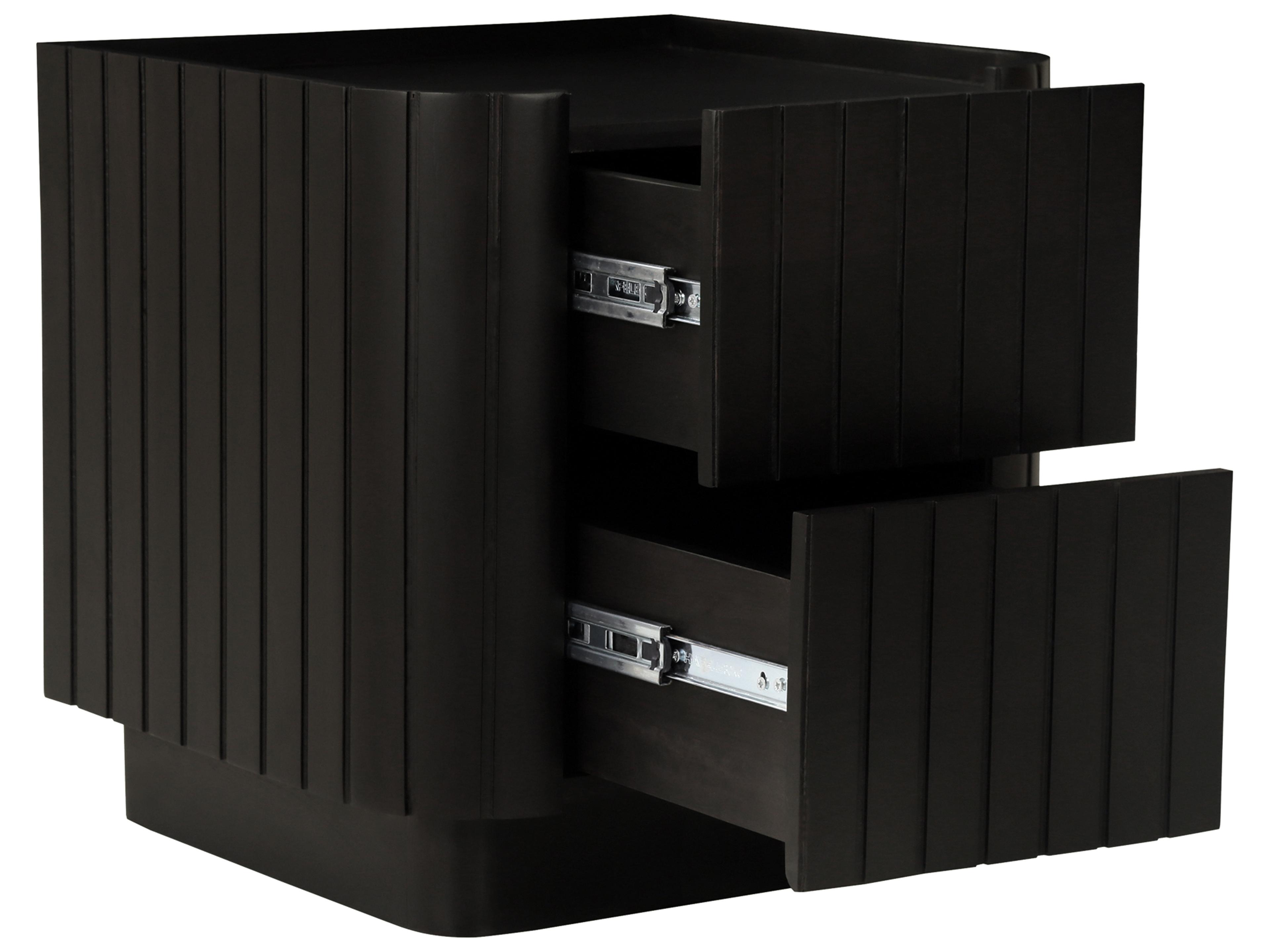 Moe's Home Povera 2-Drawers Acacia Wood Nightstand