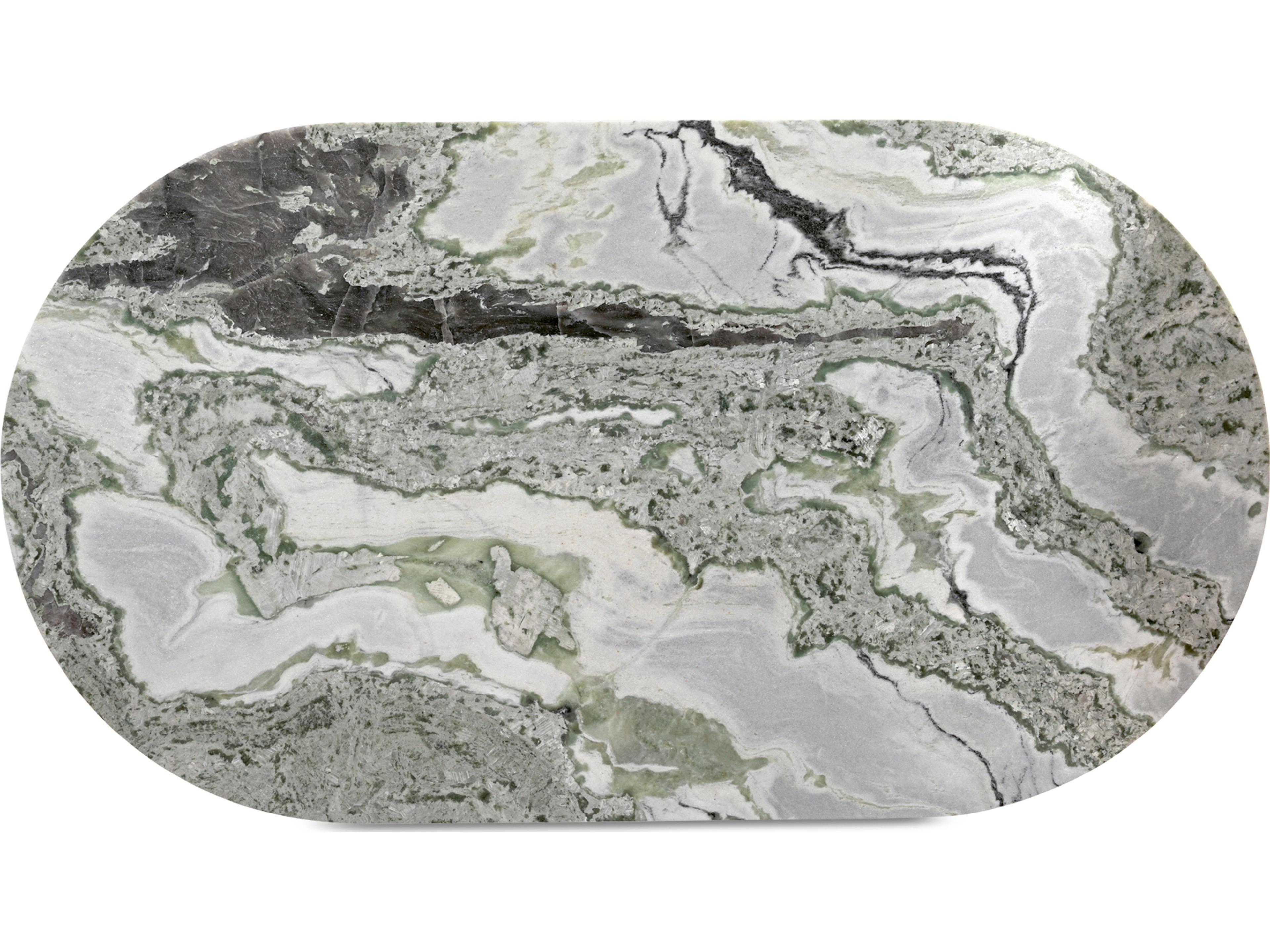 Moe's Home Celia Oval Dining Table Green Onyx Marble