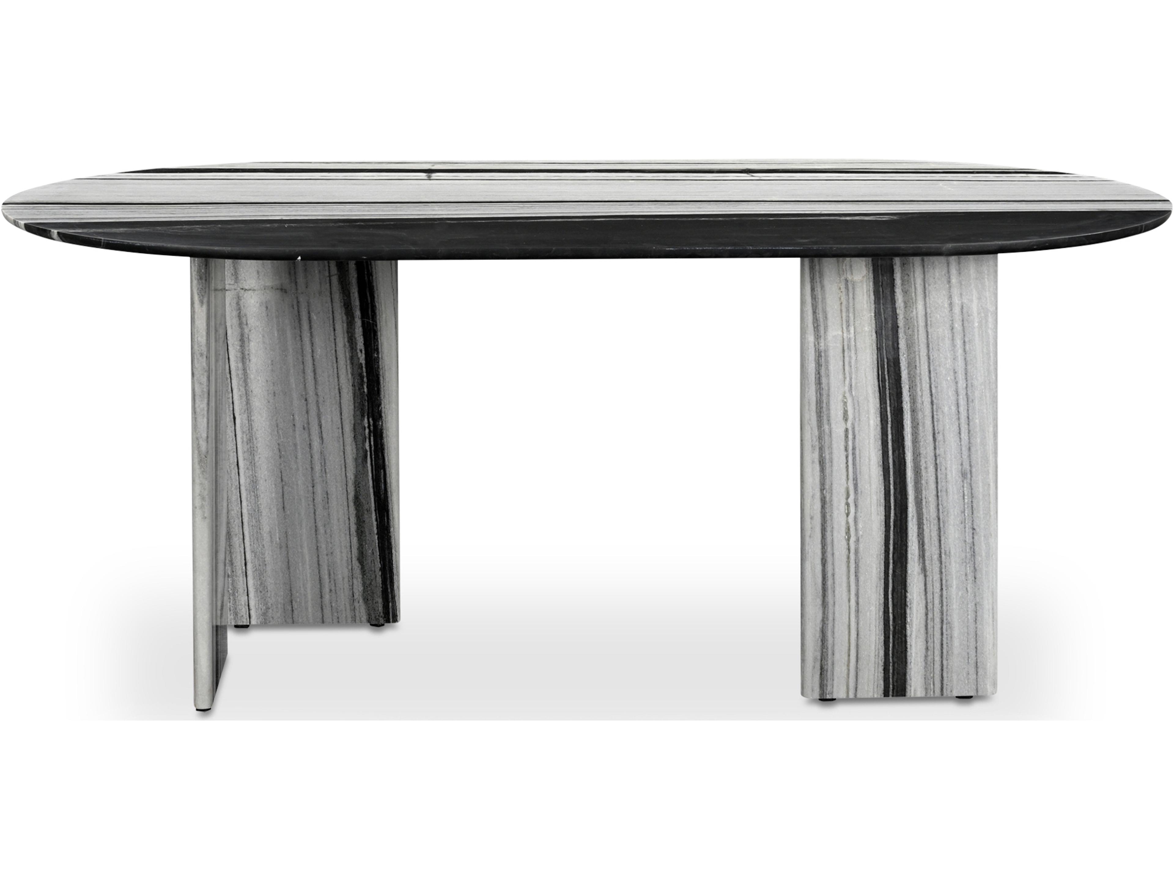 Celia Oval Marble Dining Table Contemporary