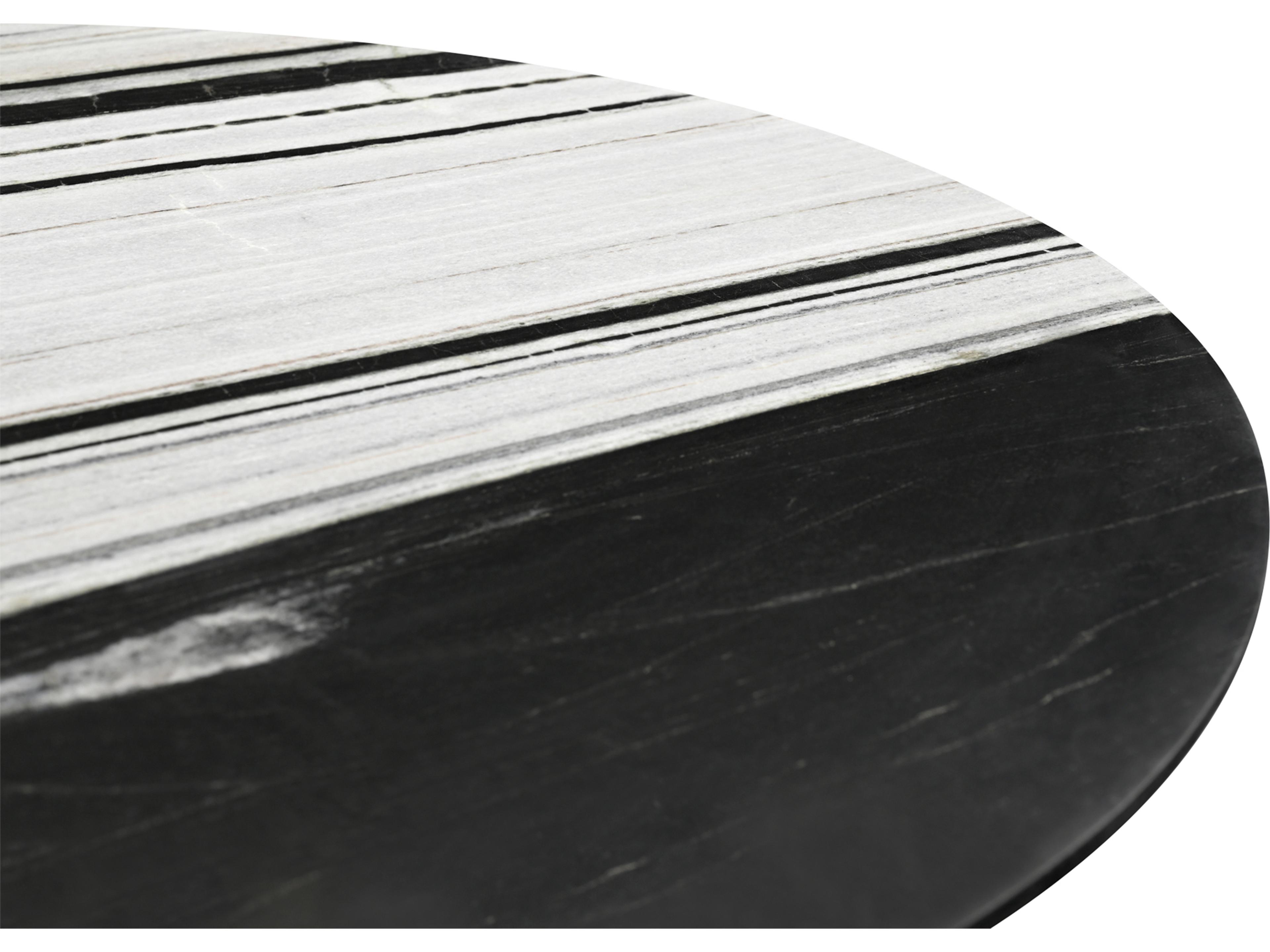 Moe's Home Celia Oval Dining Table Panda Marble