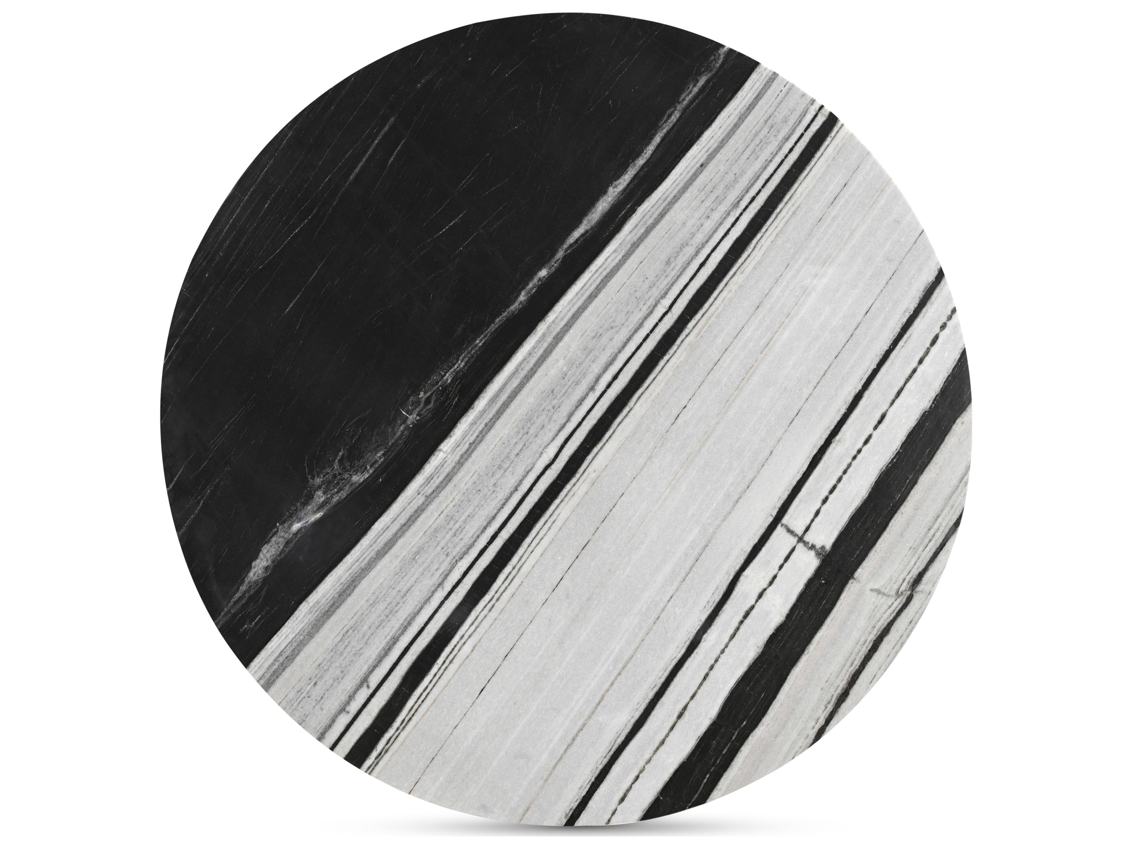 Moe's Home Celia Round Dining Table Panda Marble