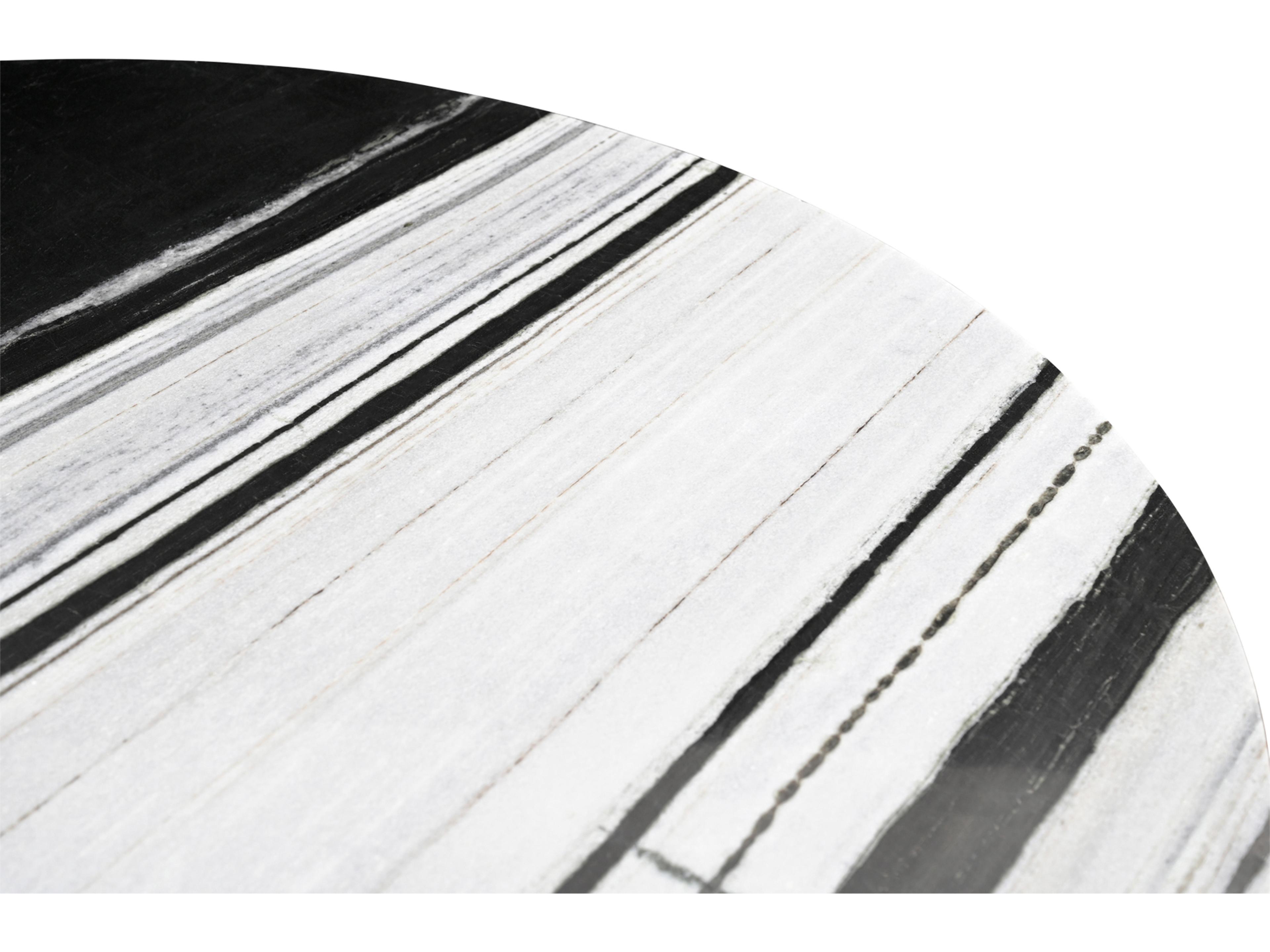 Moe's Home Celia Round Dining Table Panda Marble