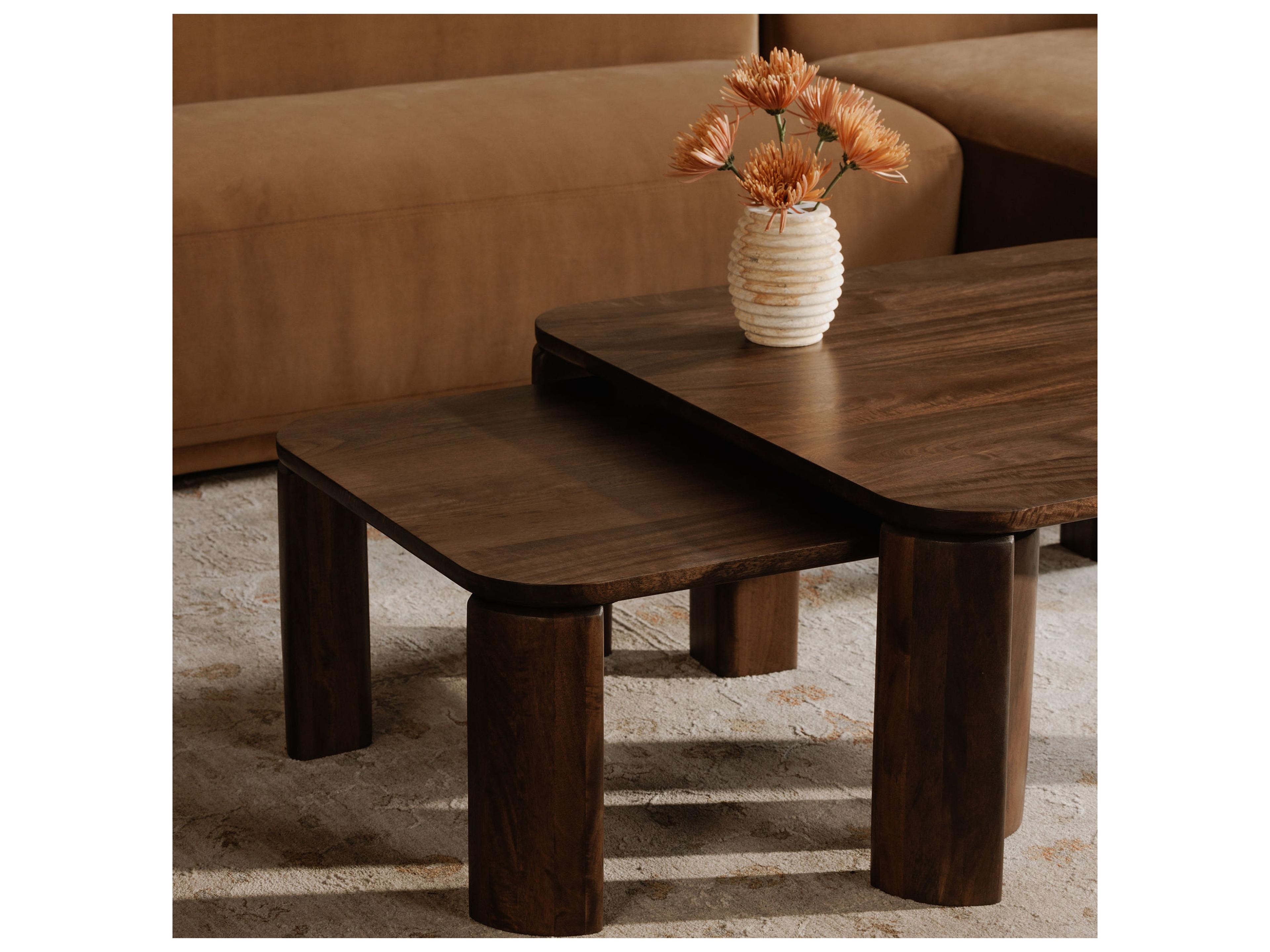 Moe's Home Bailey Square Wood Nesting Coffee Table