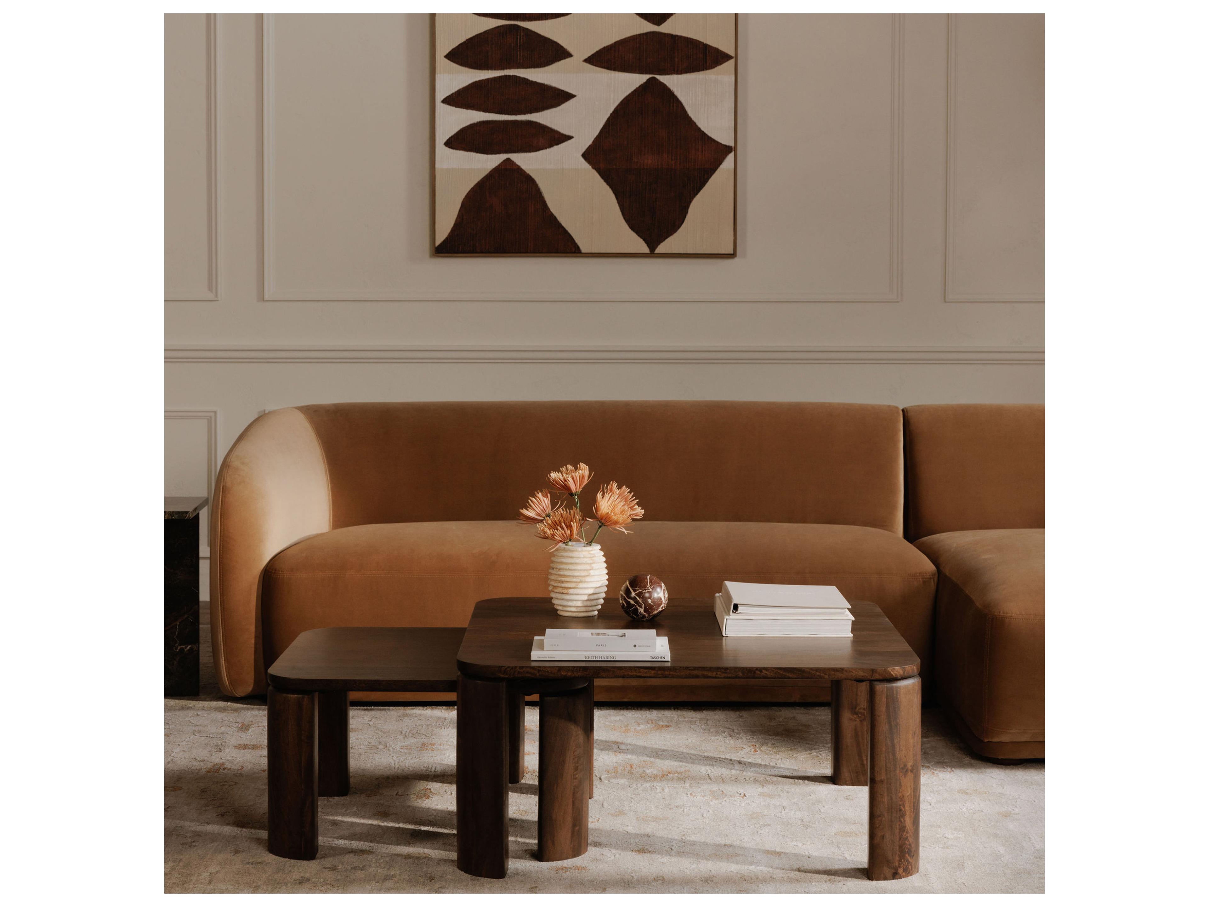 Moe's Home Bailey Square Wood Nesting Coffee Table