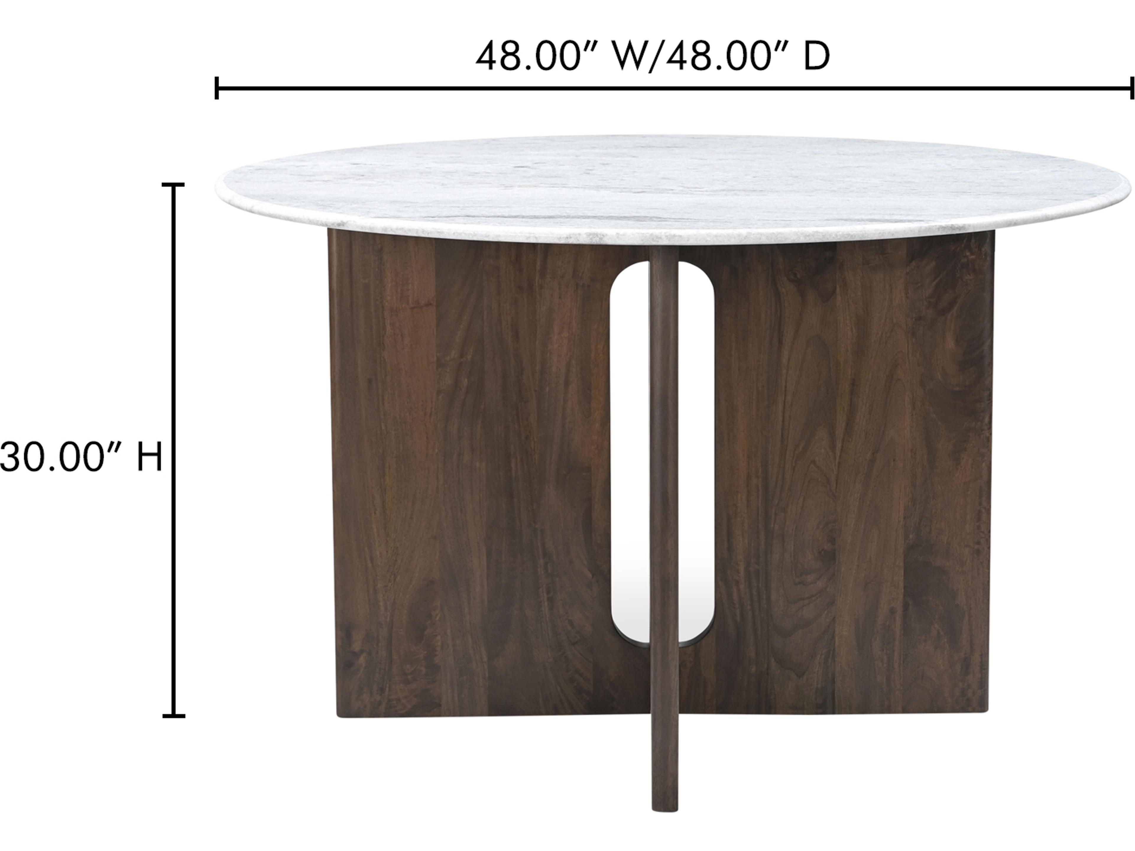 Moe's Home Stanley Round Marble Dining Table