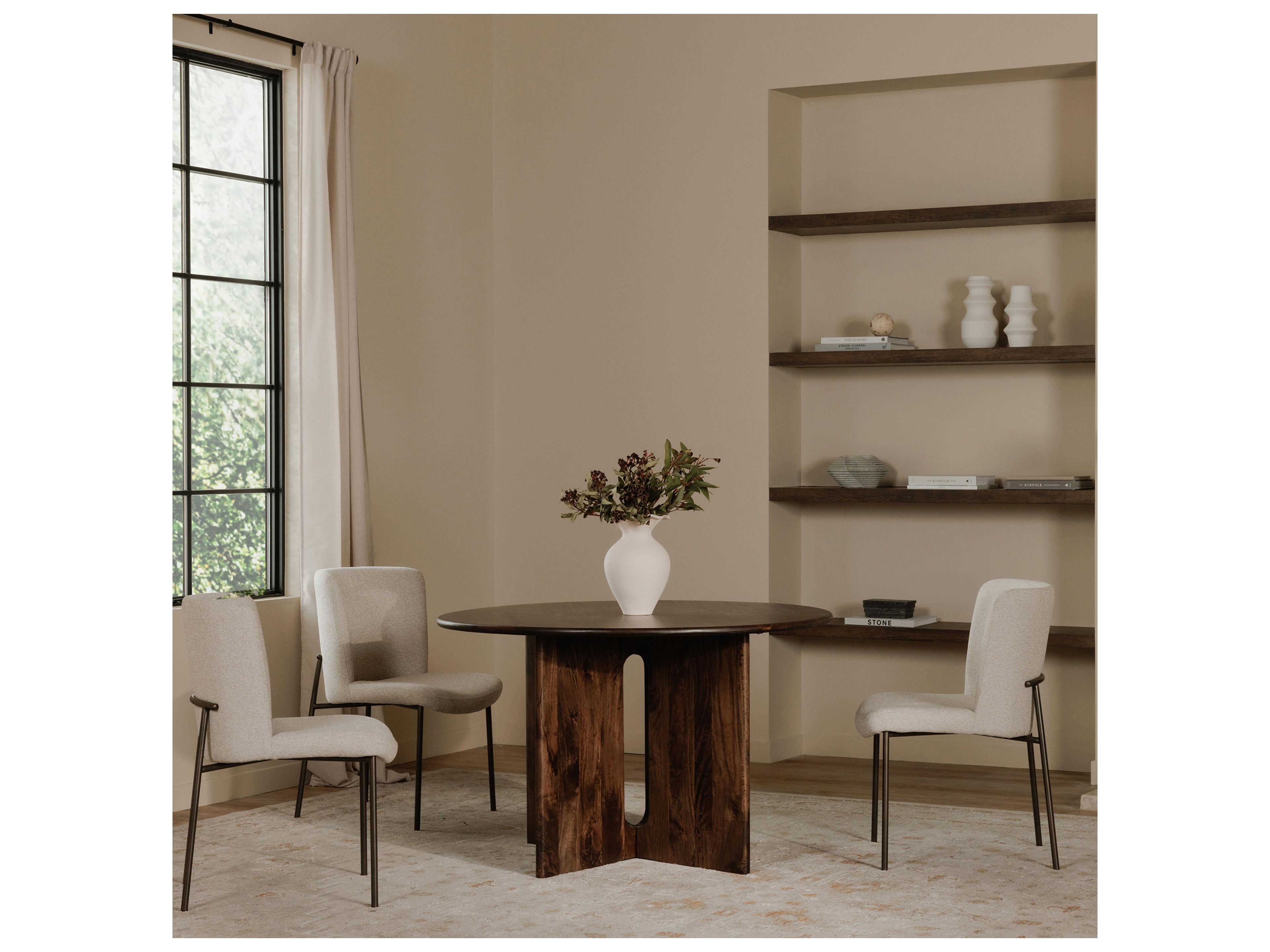 Moe's Home Stanley Round Wood Dining Table