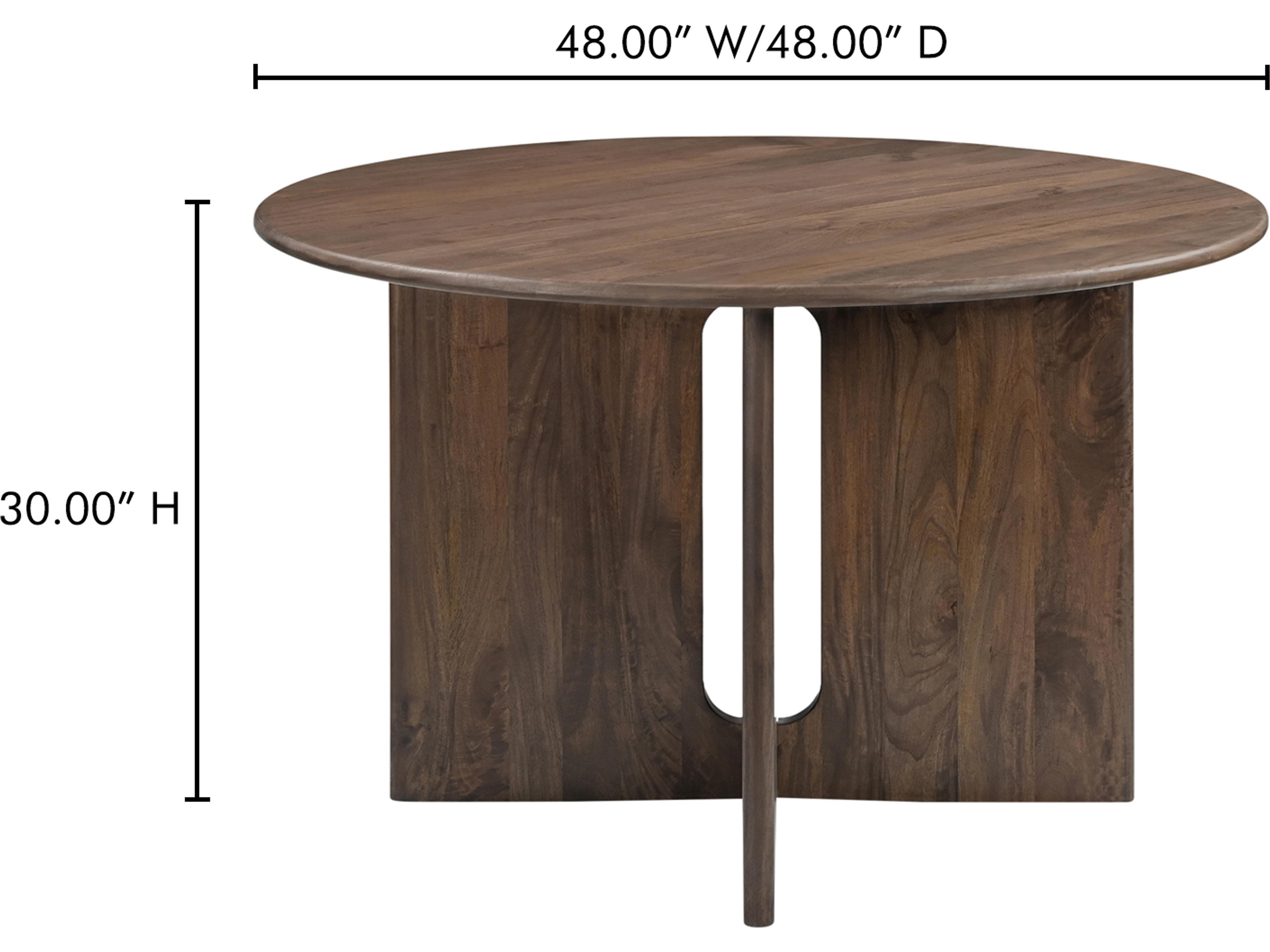 Moe's Home Stanley Round Wood Dining Table