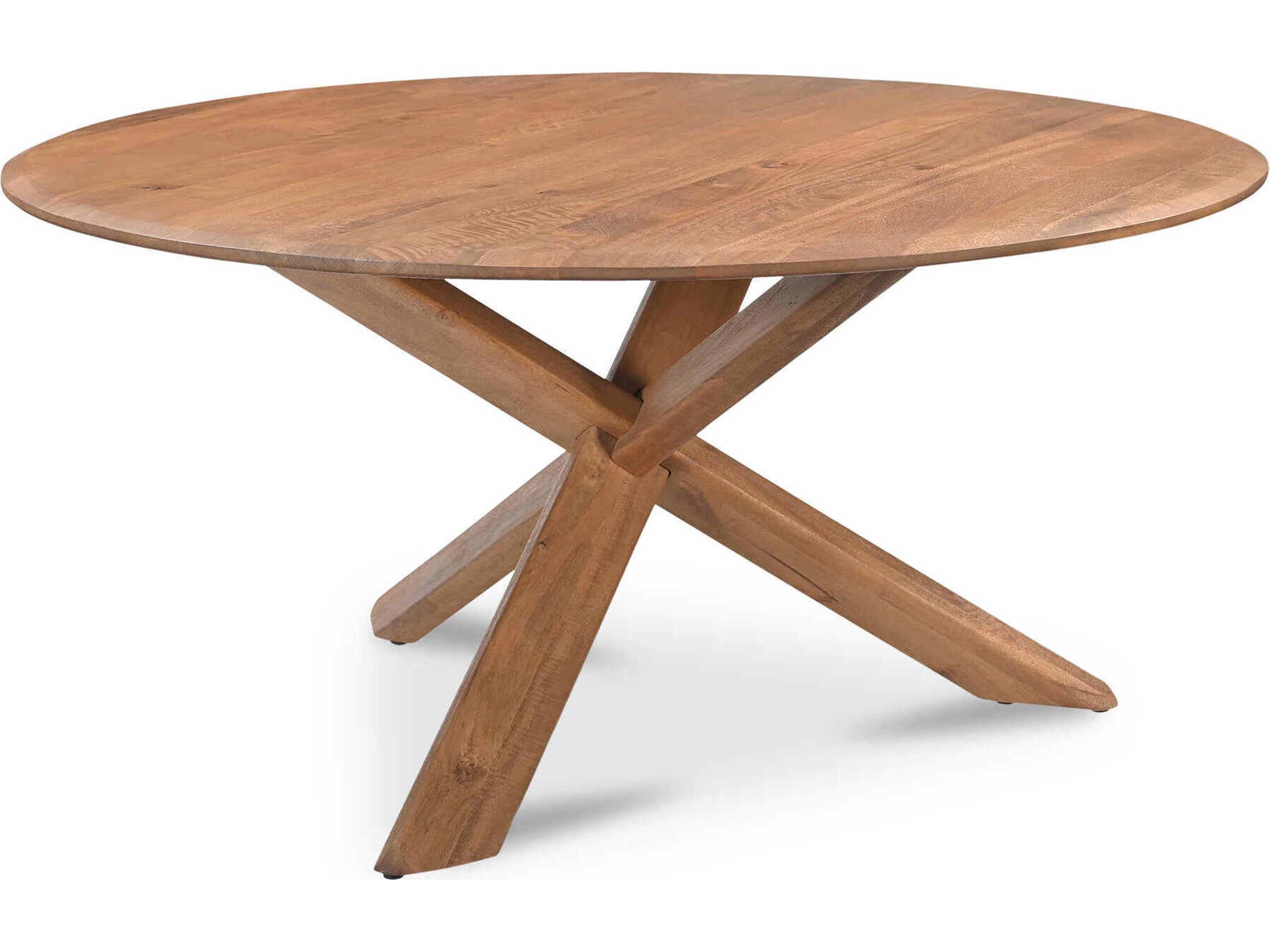 Moe's Home Wesley Round Wood Brown Dining Table