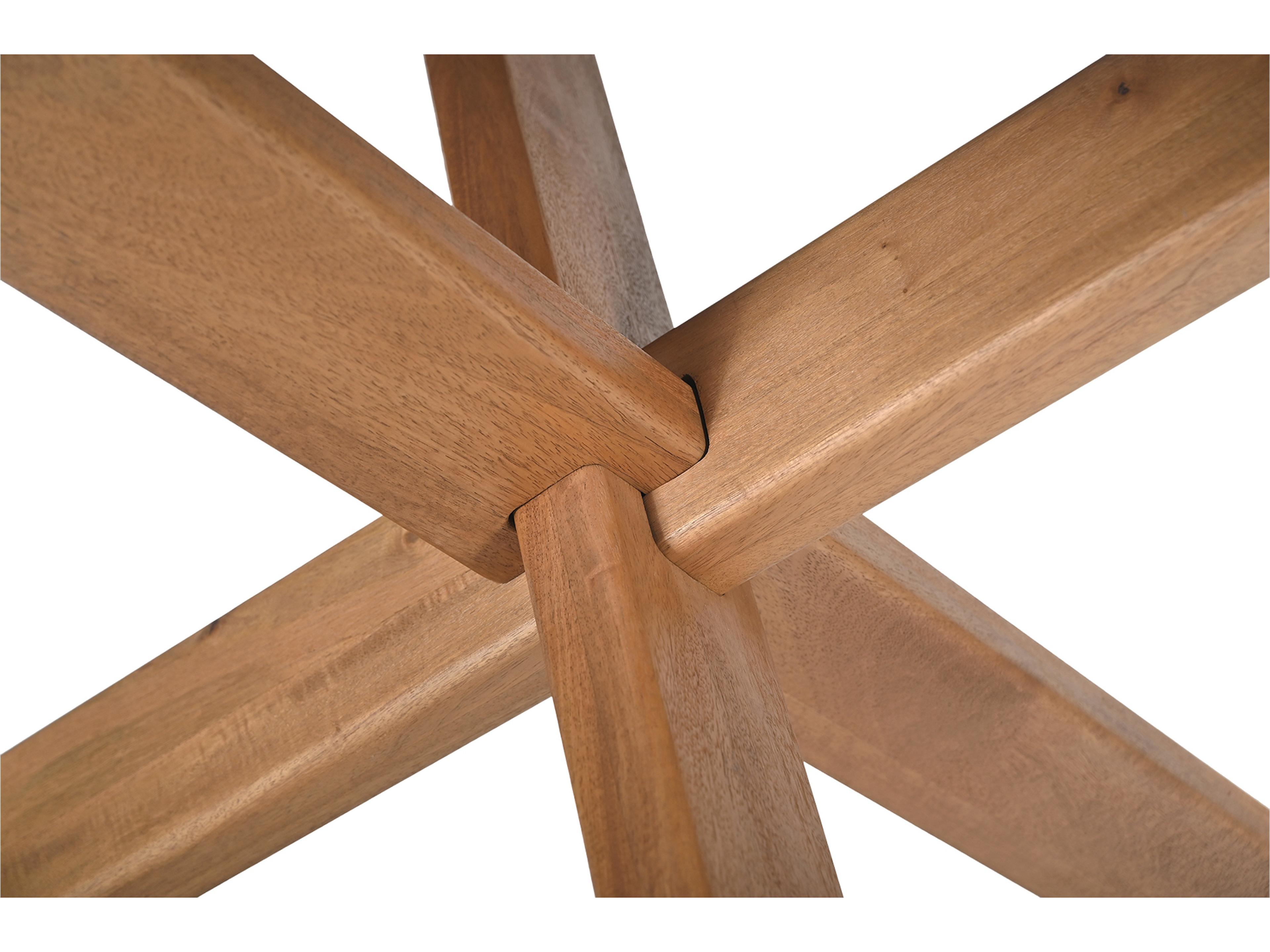 Moe's Home Wesley Round Wood Brown Dining Table