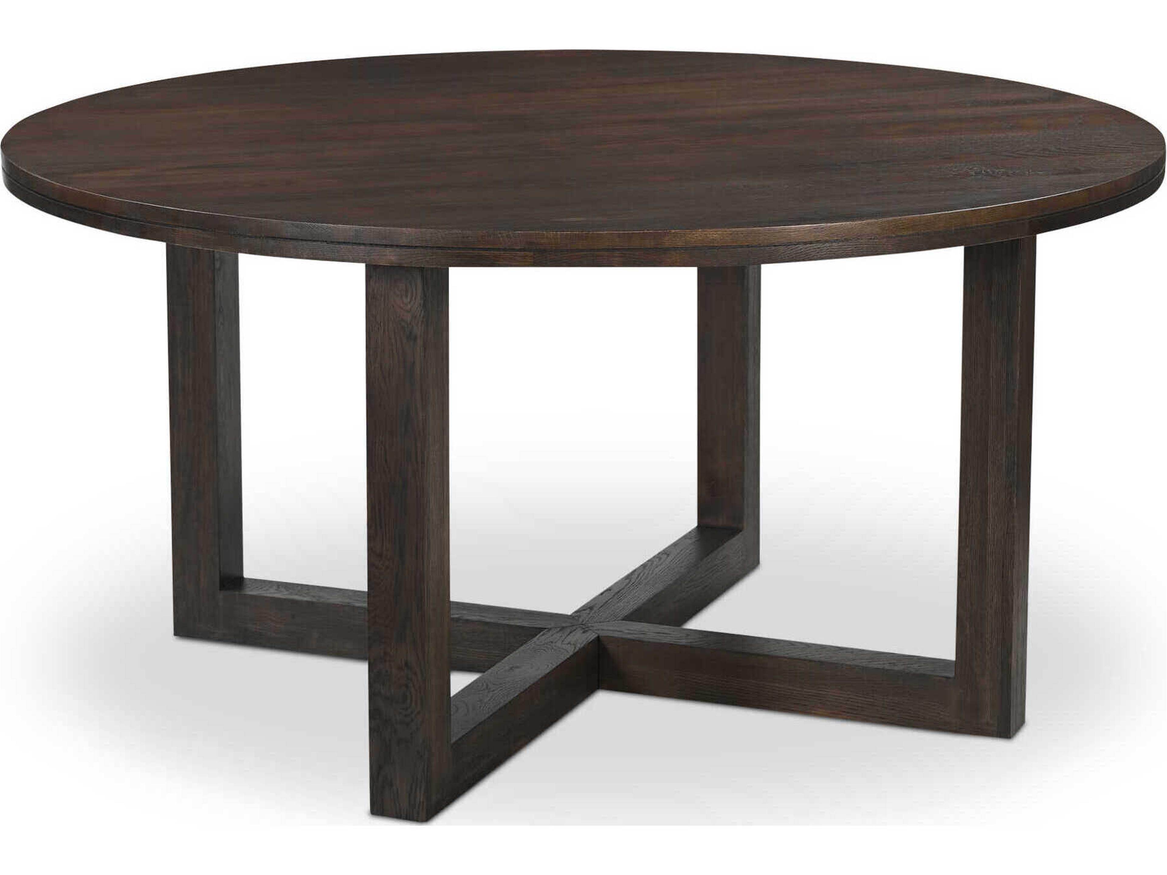 Moe's Home Joel Round Wood Brown Dining Table