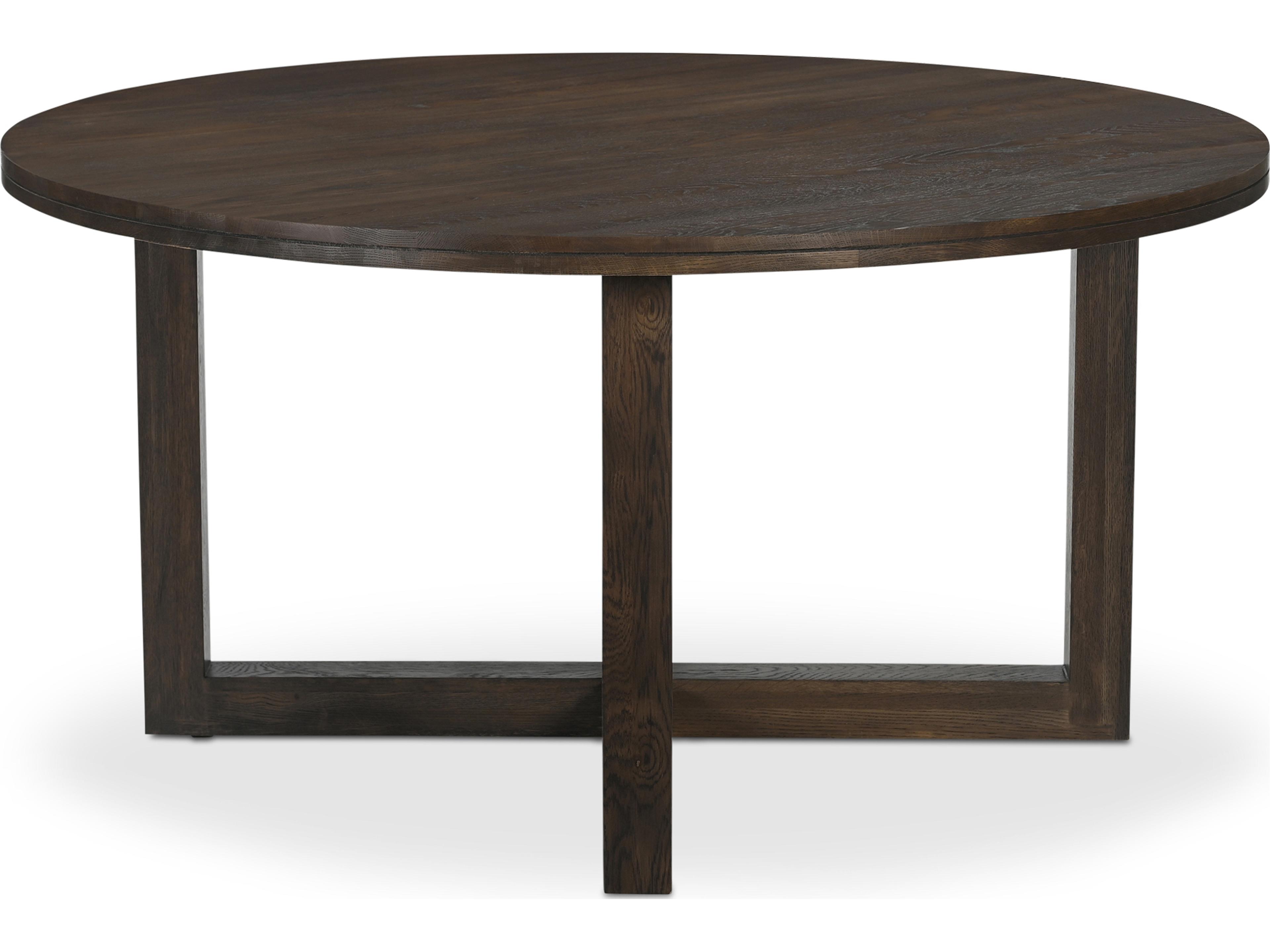 Moe's Home Joel Round Wood Brown Dining Table