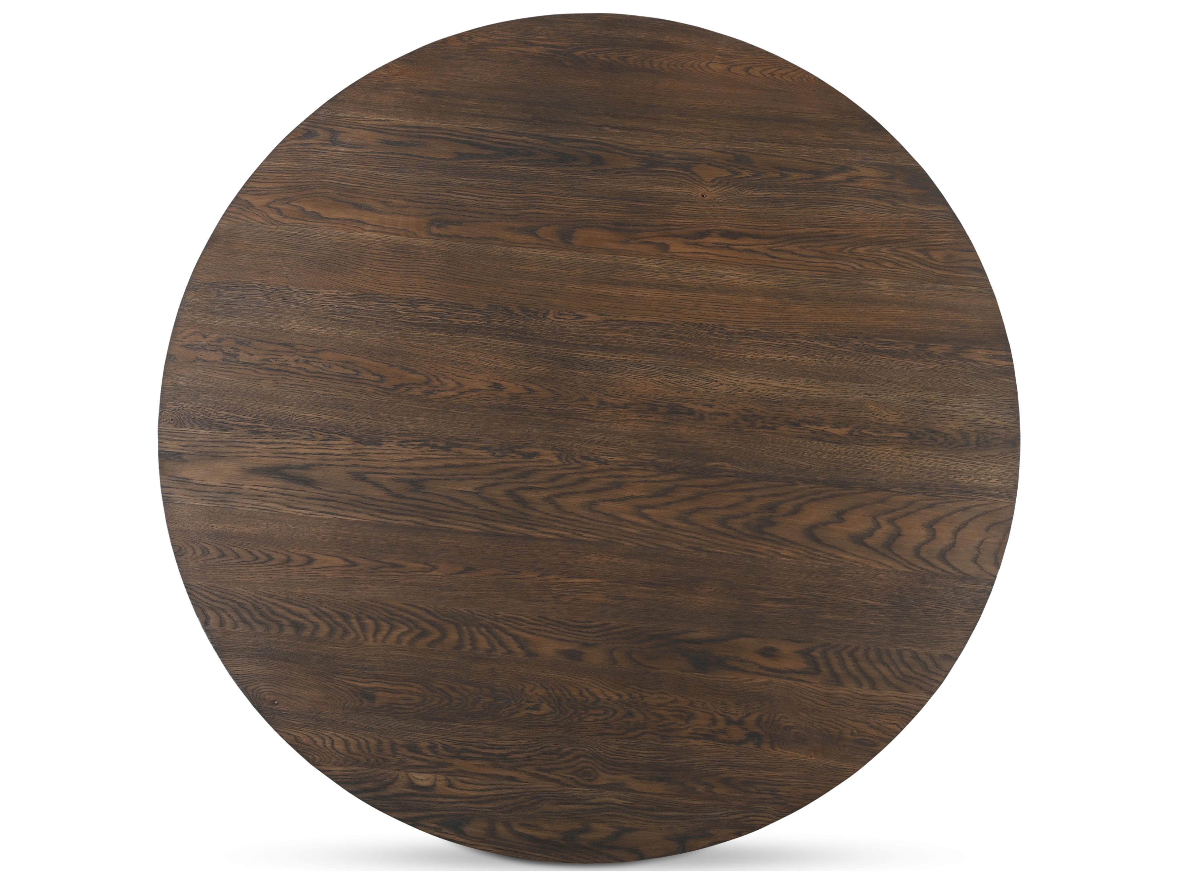 Moe's Home Joel Round Wood Brown Dining Table