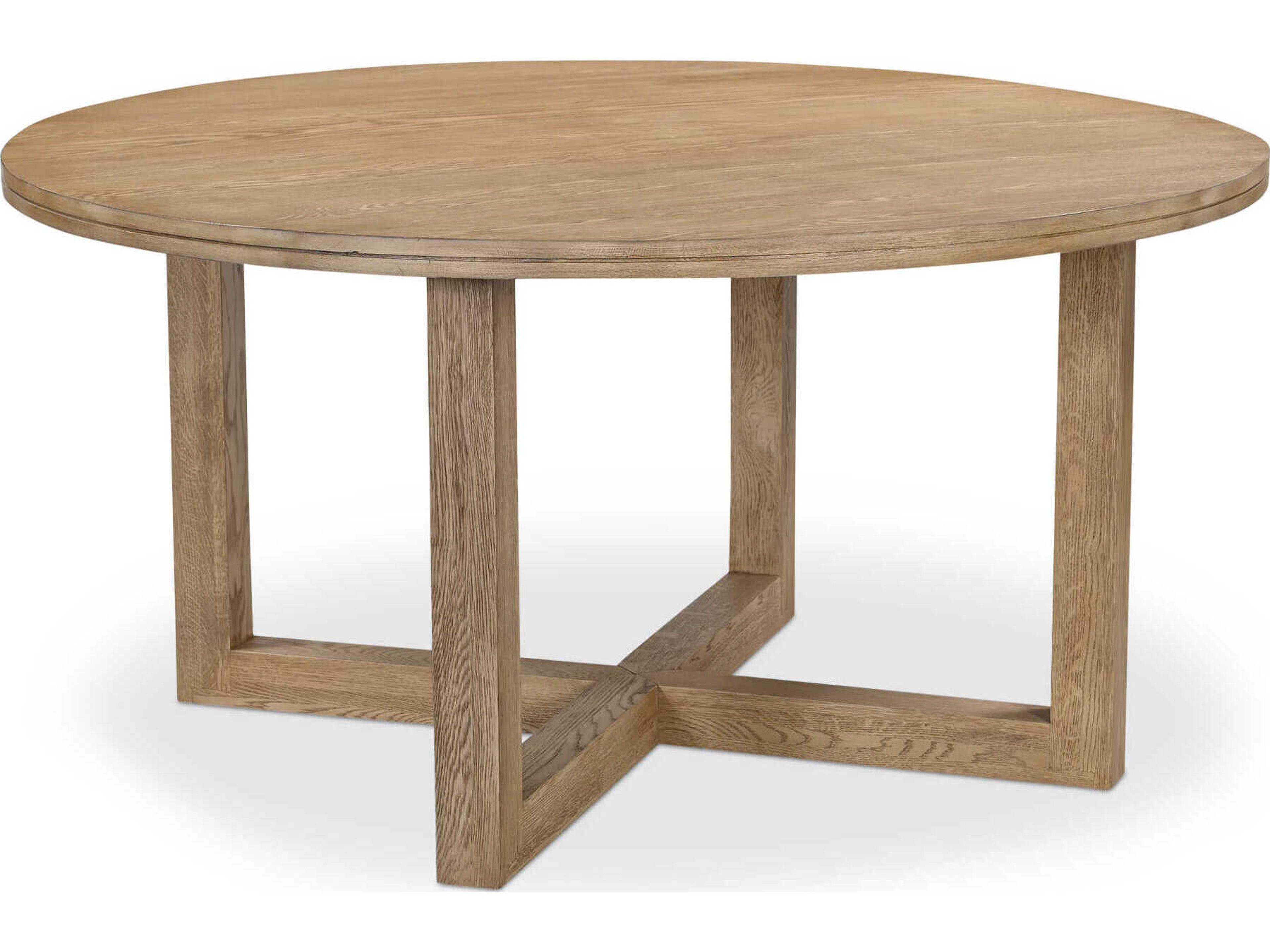 Joel Round Wood Natural Dining Table