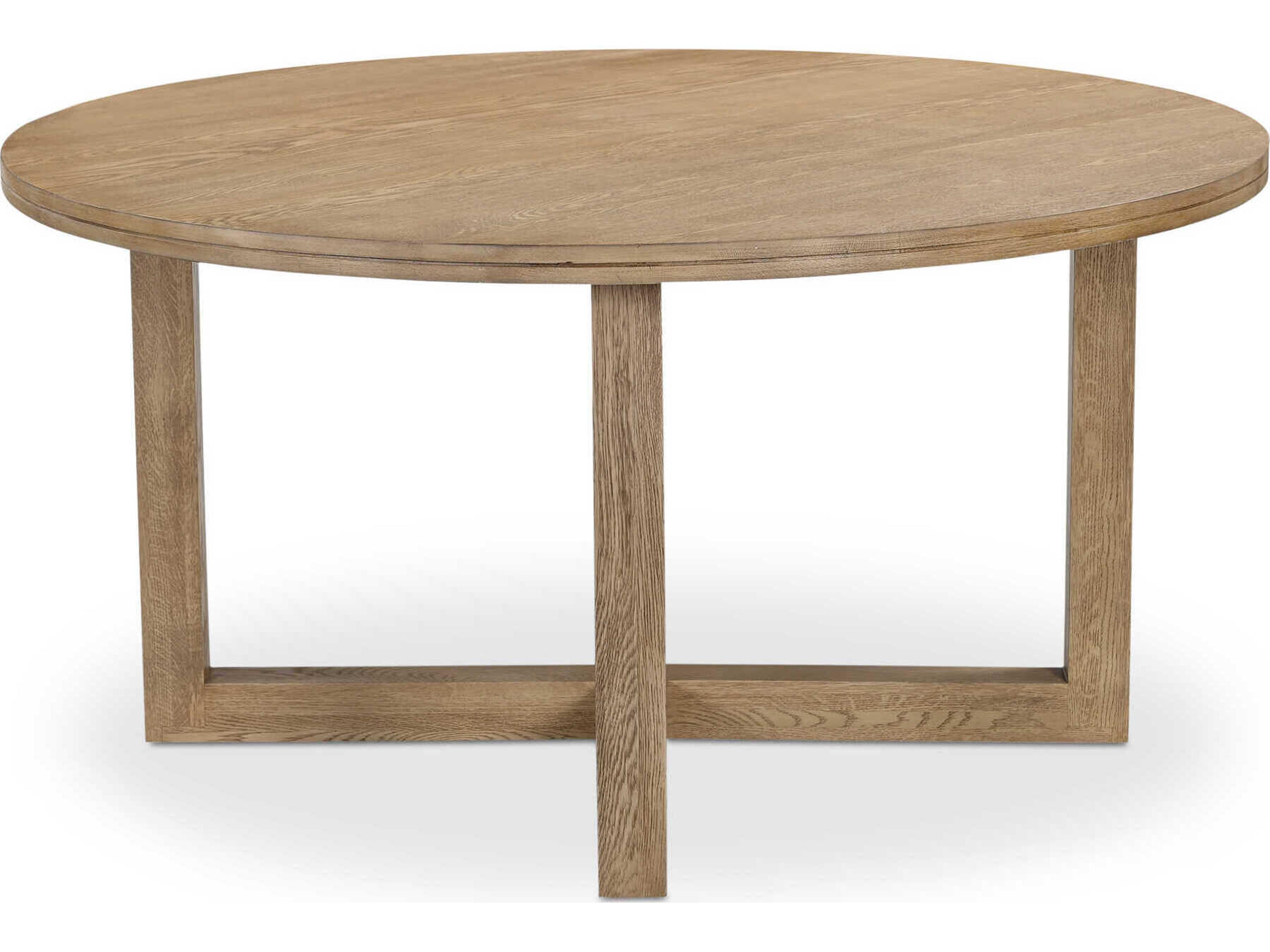 Moe's Home Joel Round Wood Natural Dining Table