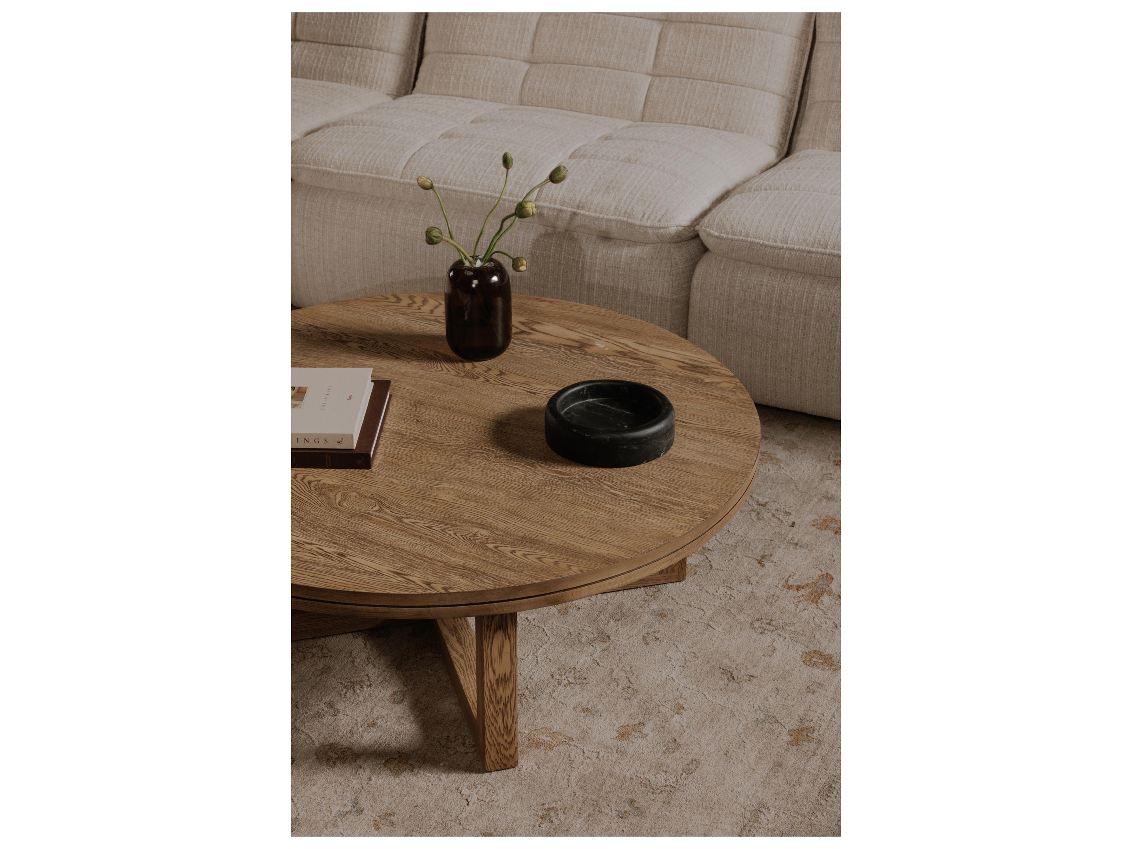 Moe's Home Joel Round Wood Coffee Table