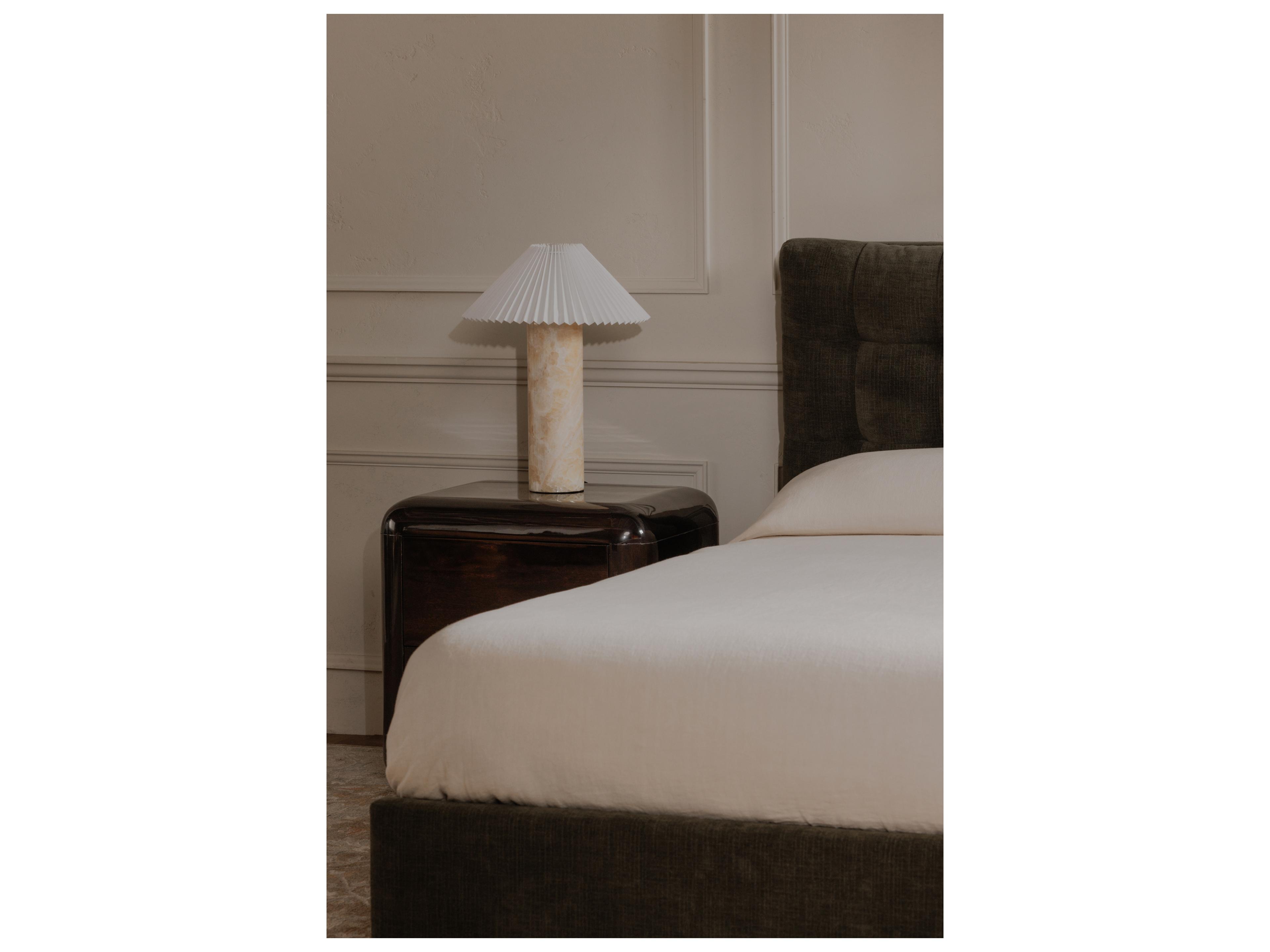 Moe's Home Rory 2-Drawers Brown Acacia Wood Nightstand