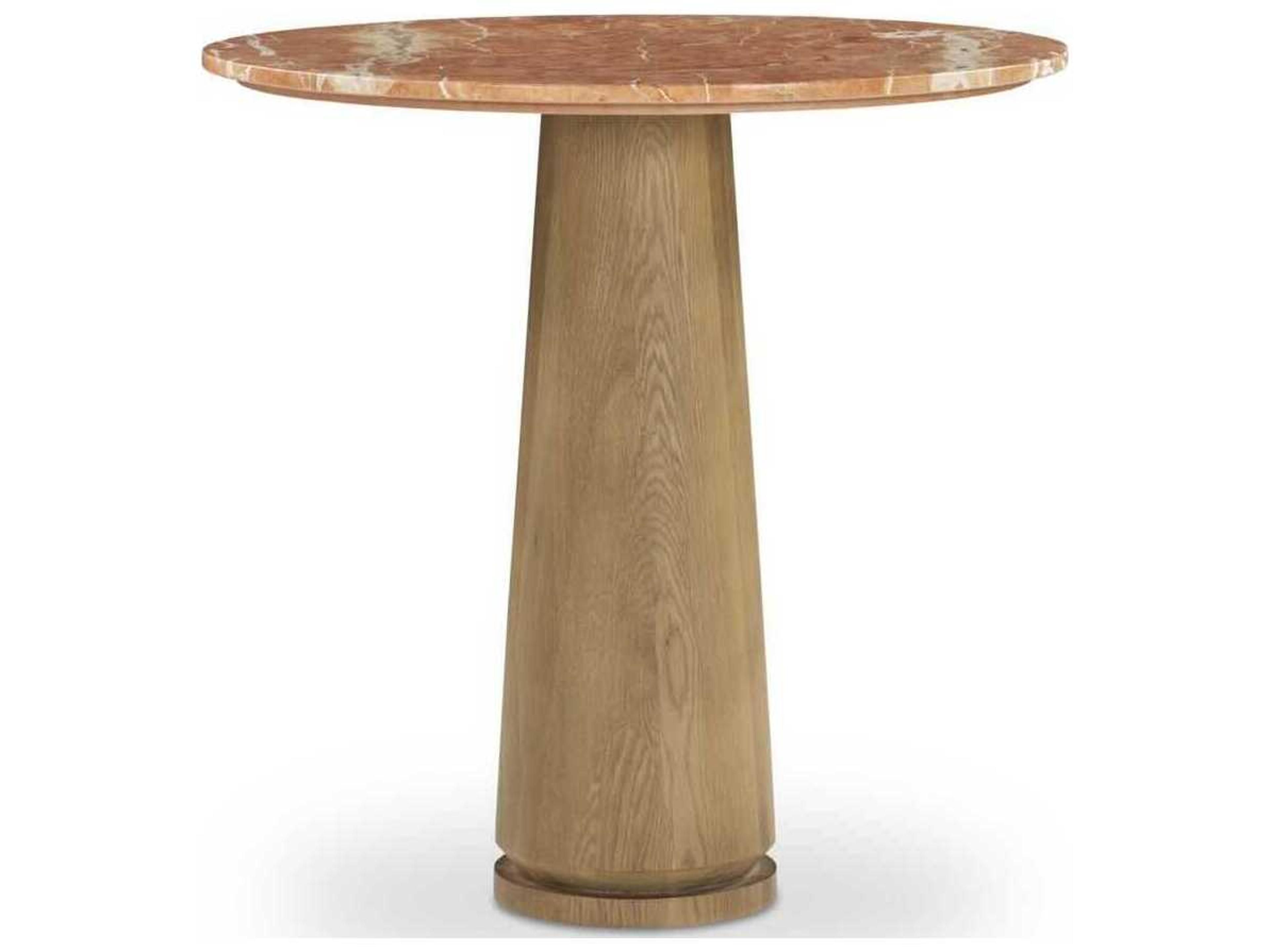 Sage Round Marble Red Dining Table