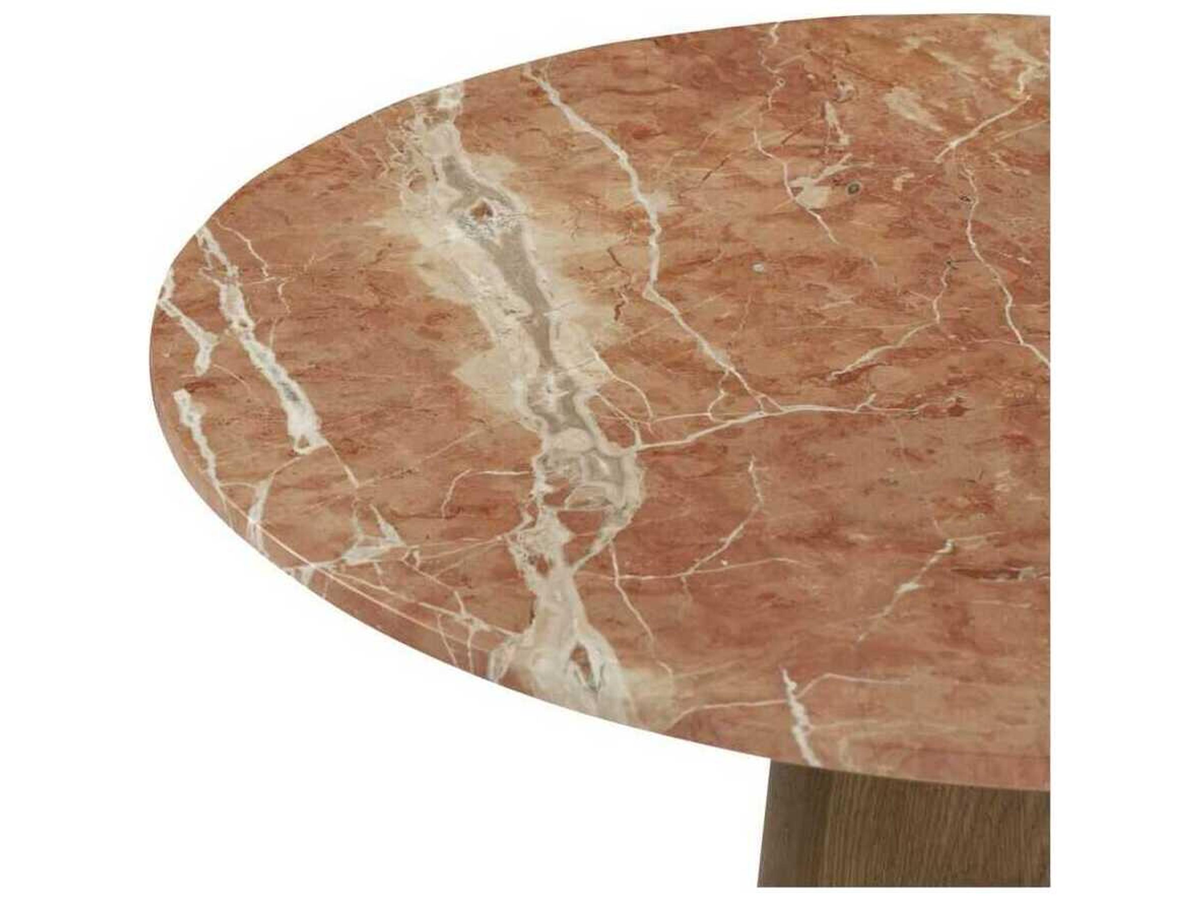 Moe's Home Sage Round Marble Red Dining Table