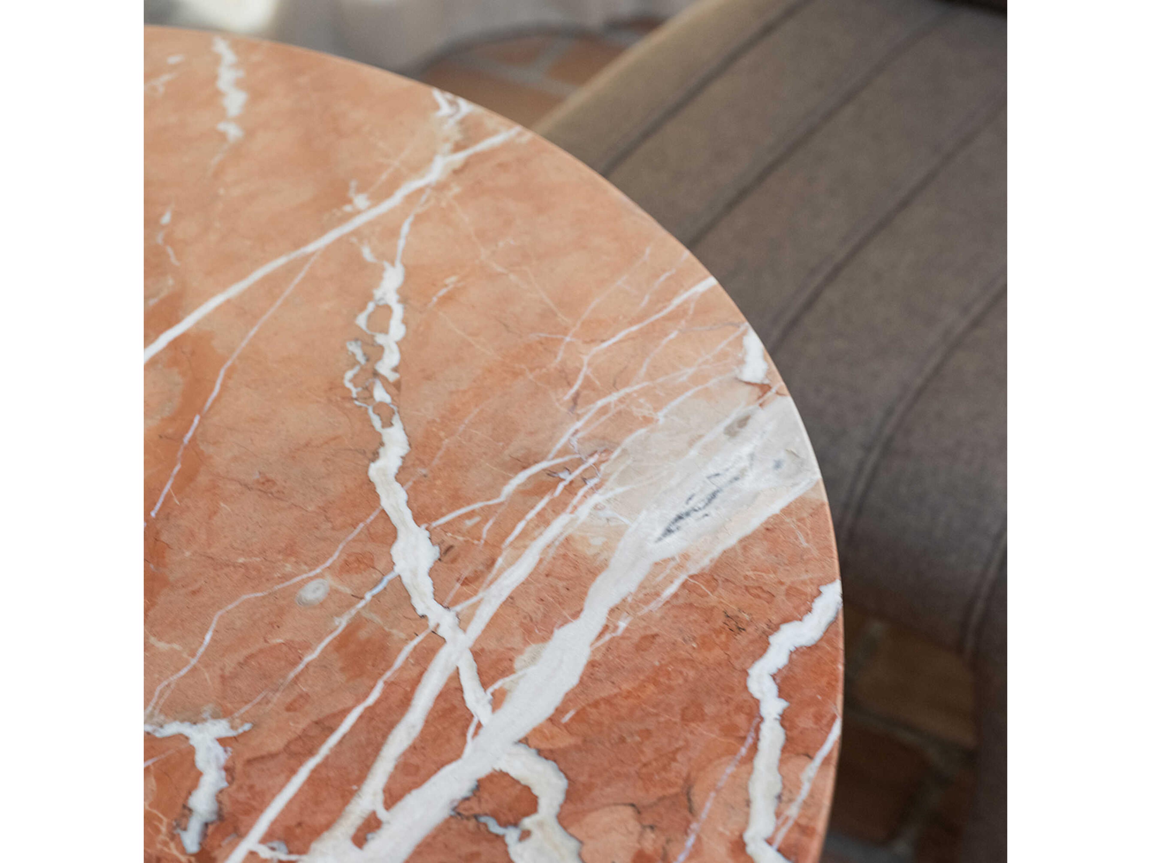 Moe's Home Sage Round Marble Red Dining Table