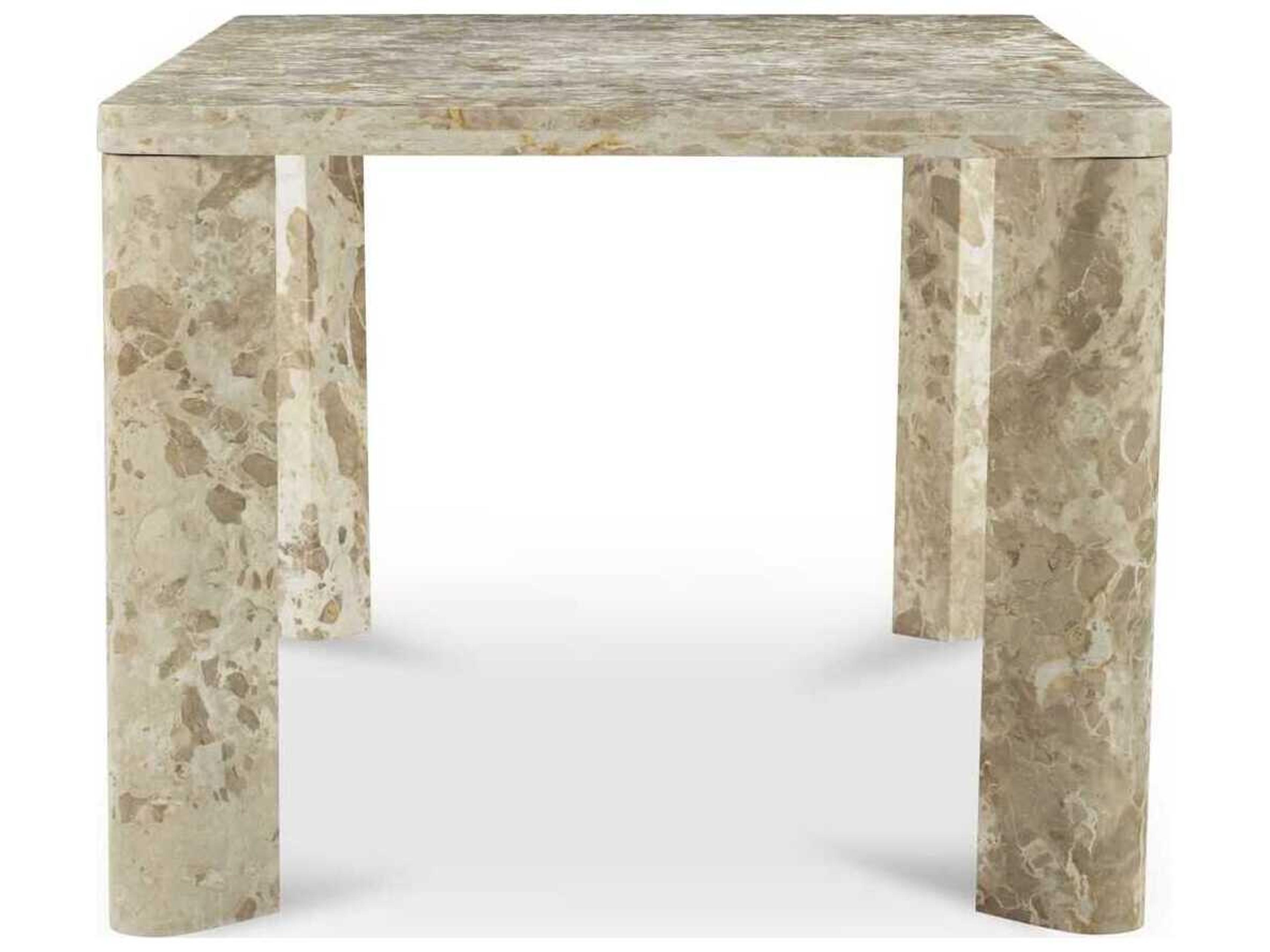 Moe's Home Segment Rectangular Marble Beige Dining Table