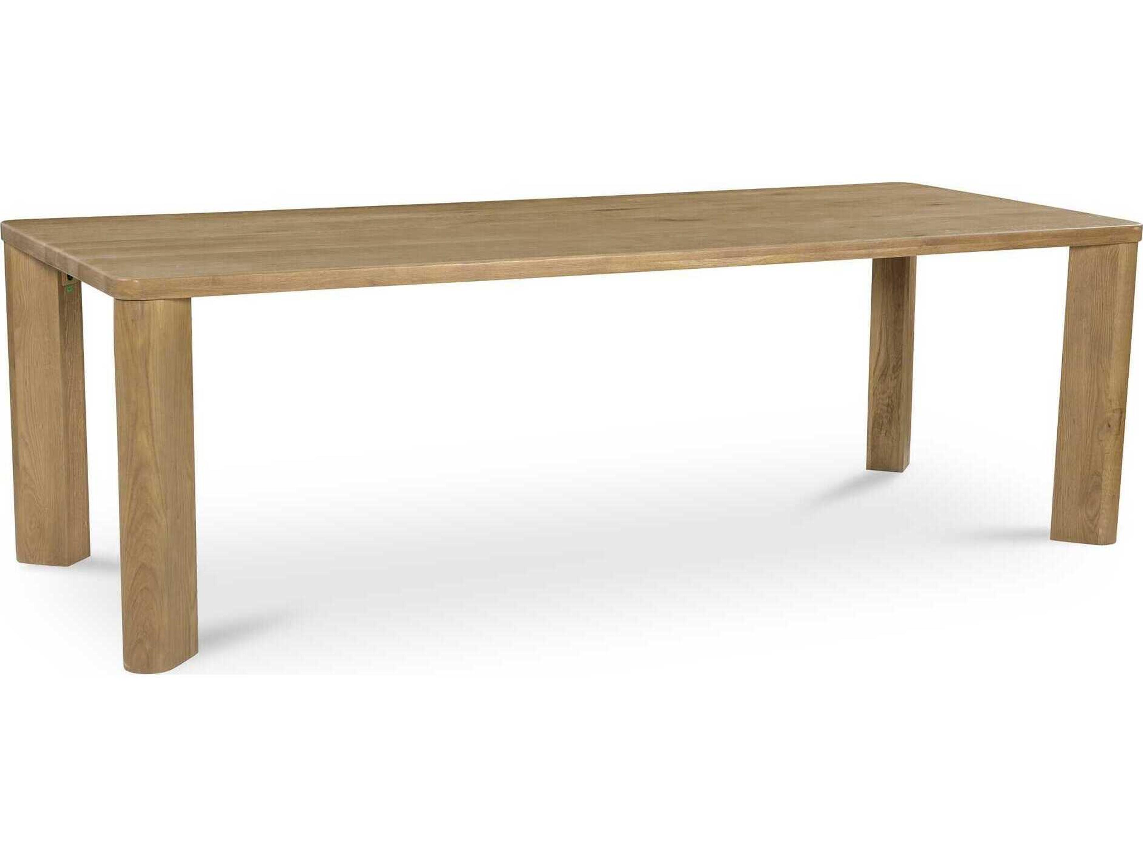 Segment Rectangular Wood Brown Dining Table