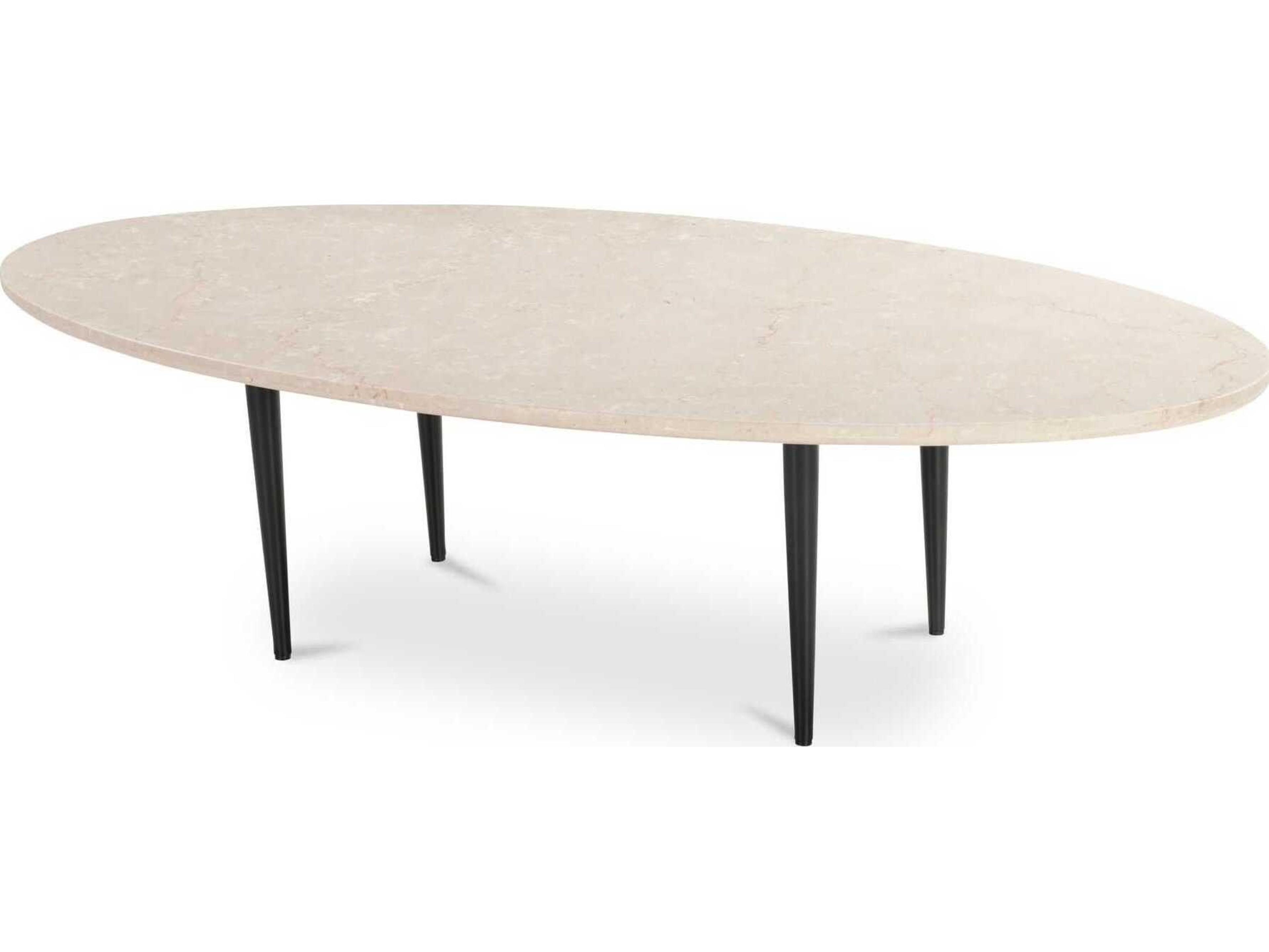 Moe's Home Winona Oval Marble Beige Coffee Table