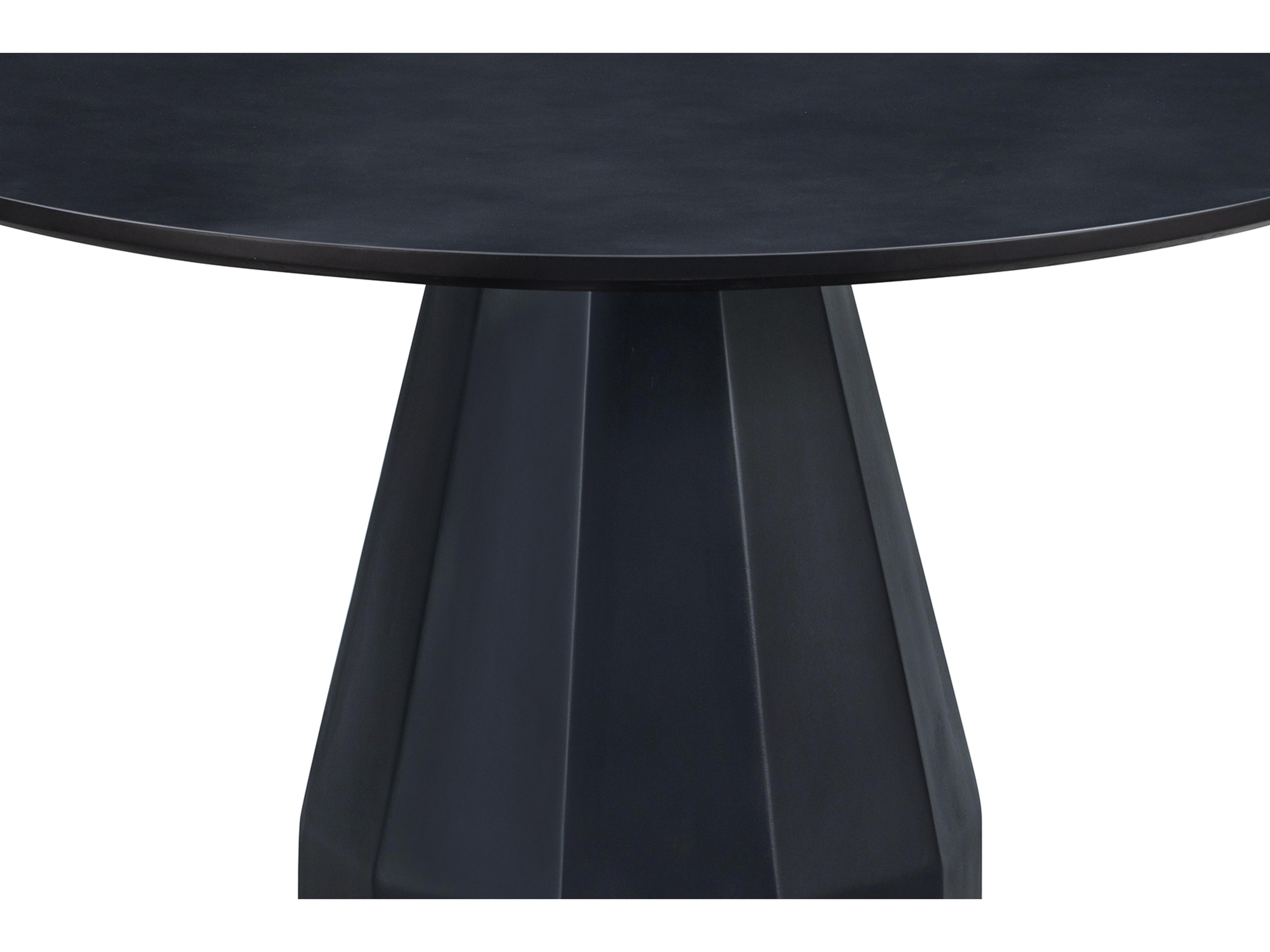 Moe's Home Templo Round Concrete Black Dining Table