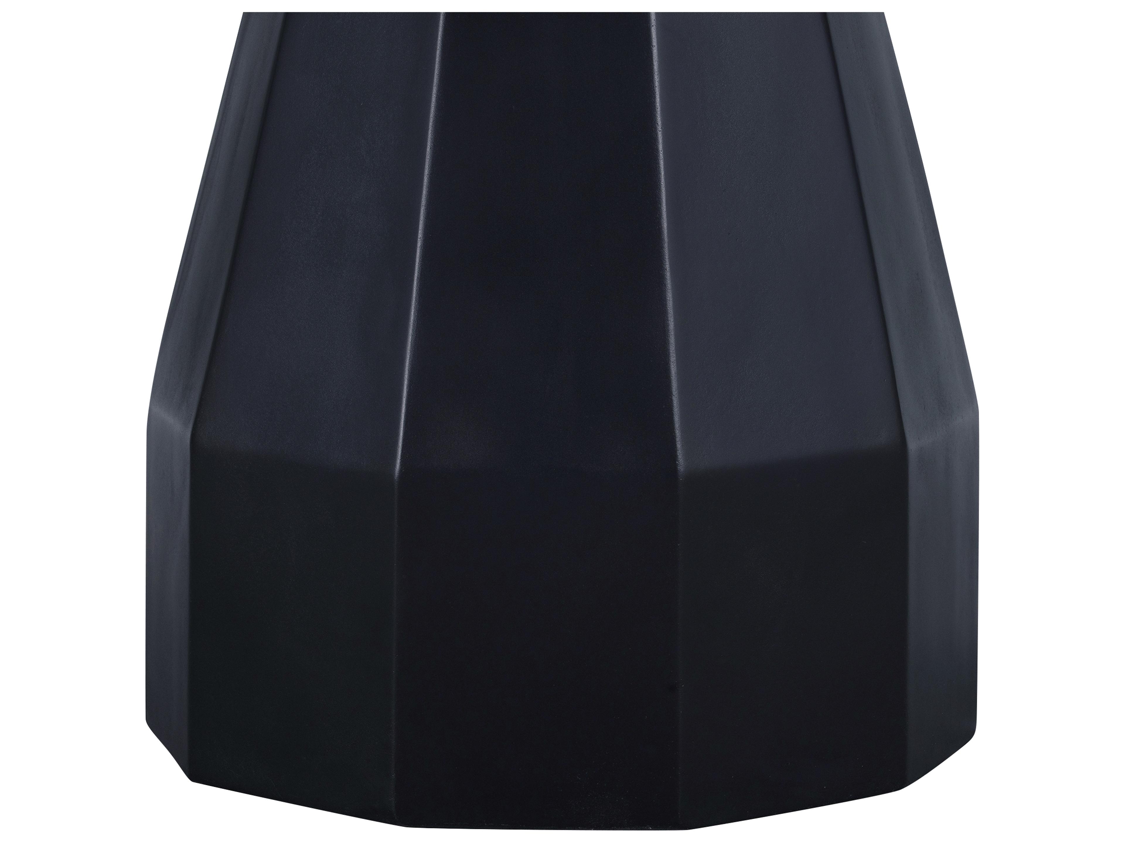 Moe's Home Templo Round Concrete Black Dining Table