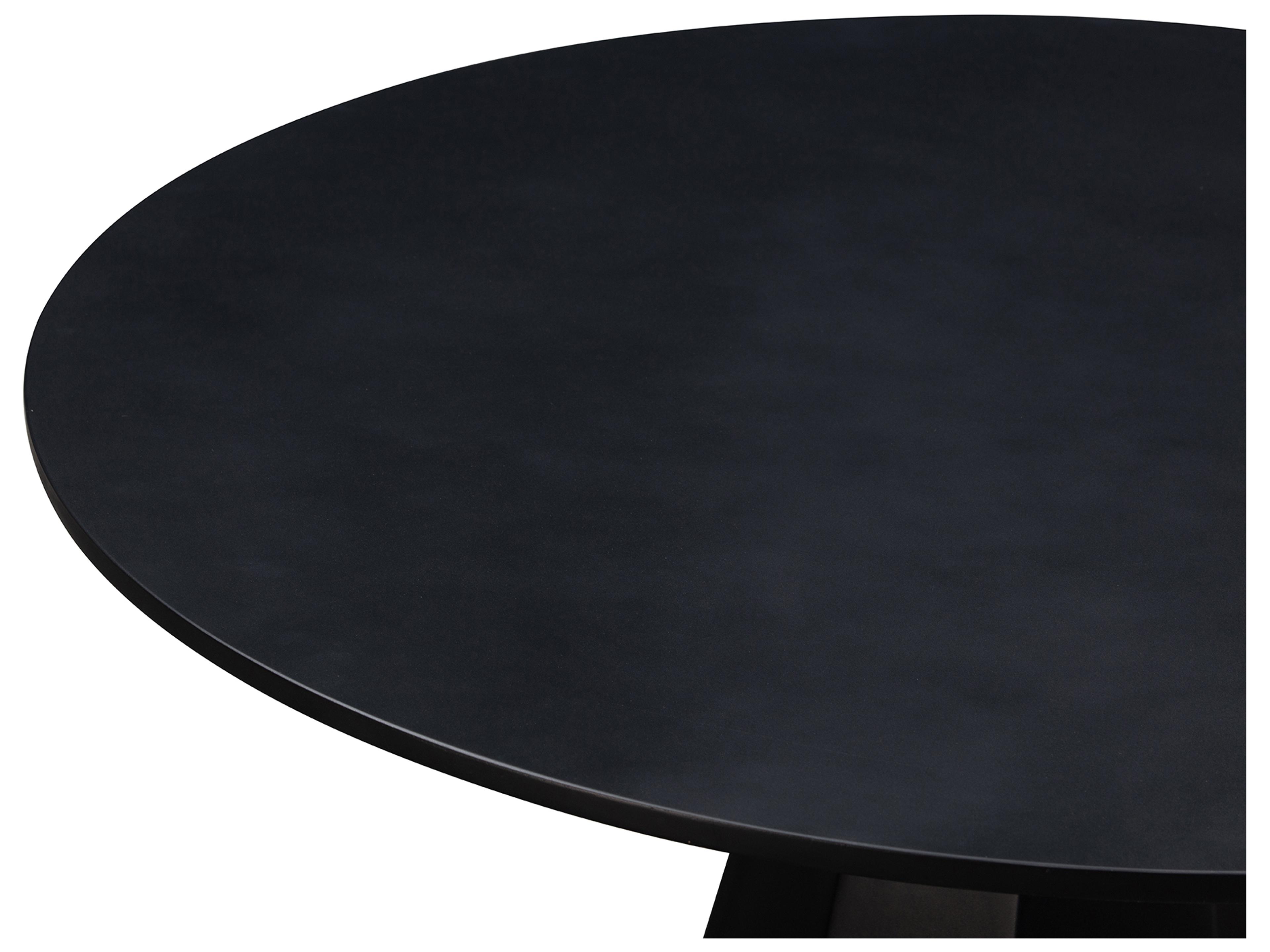 Moe's Home Templo Round Concrete Black Dining Table