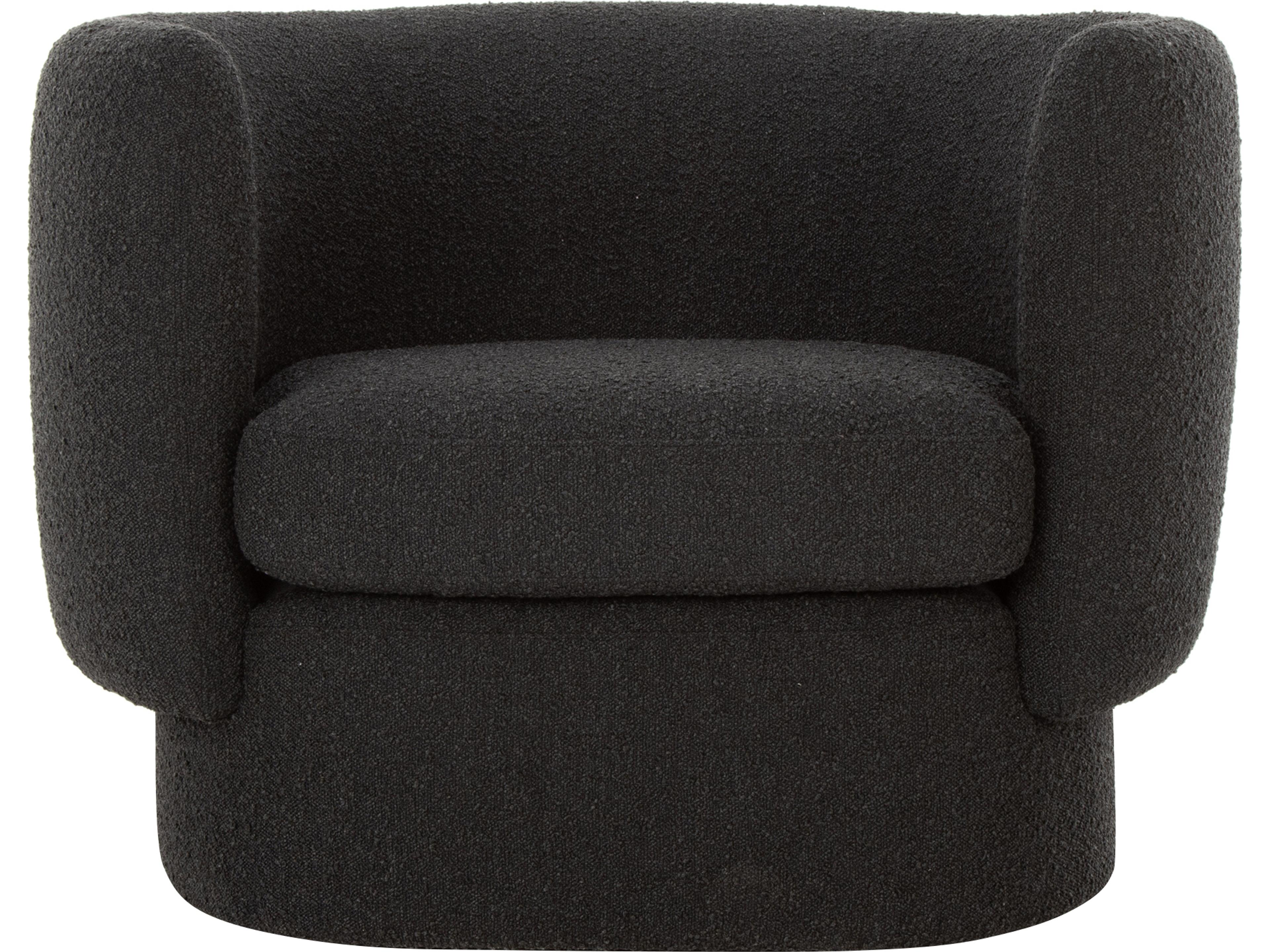 Koba Black Fabric Accent Chair