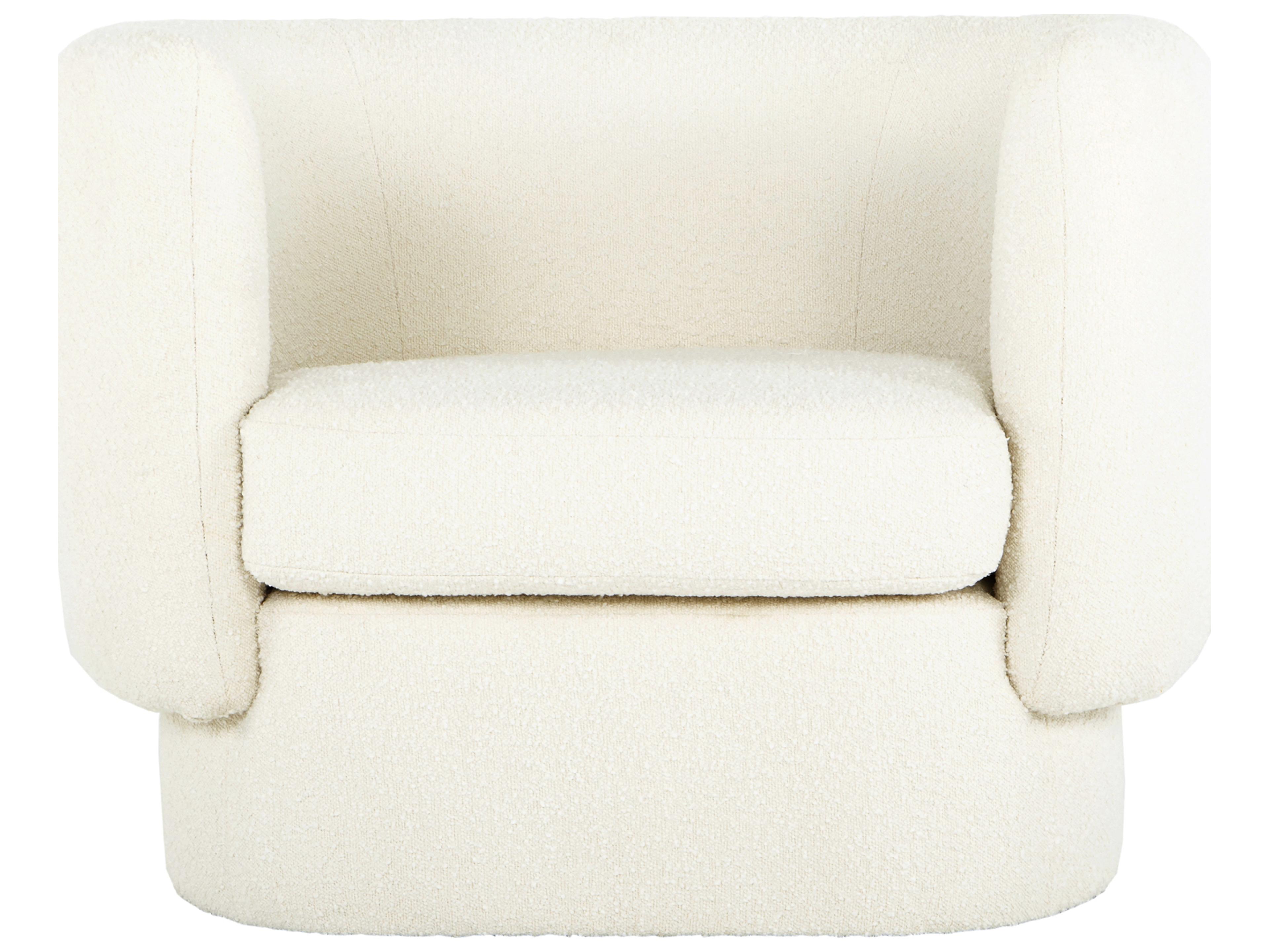 Moe's Home White Fabric Accent Chair