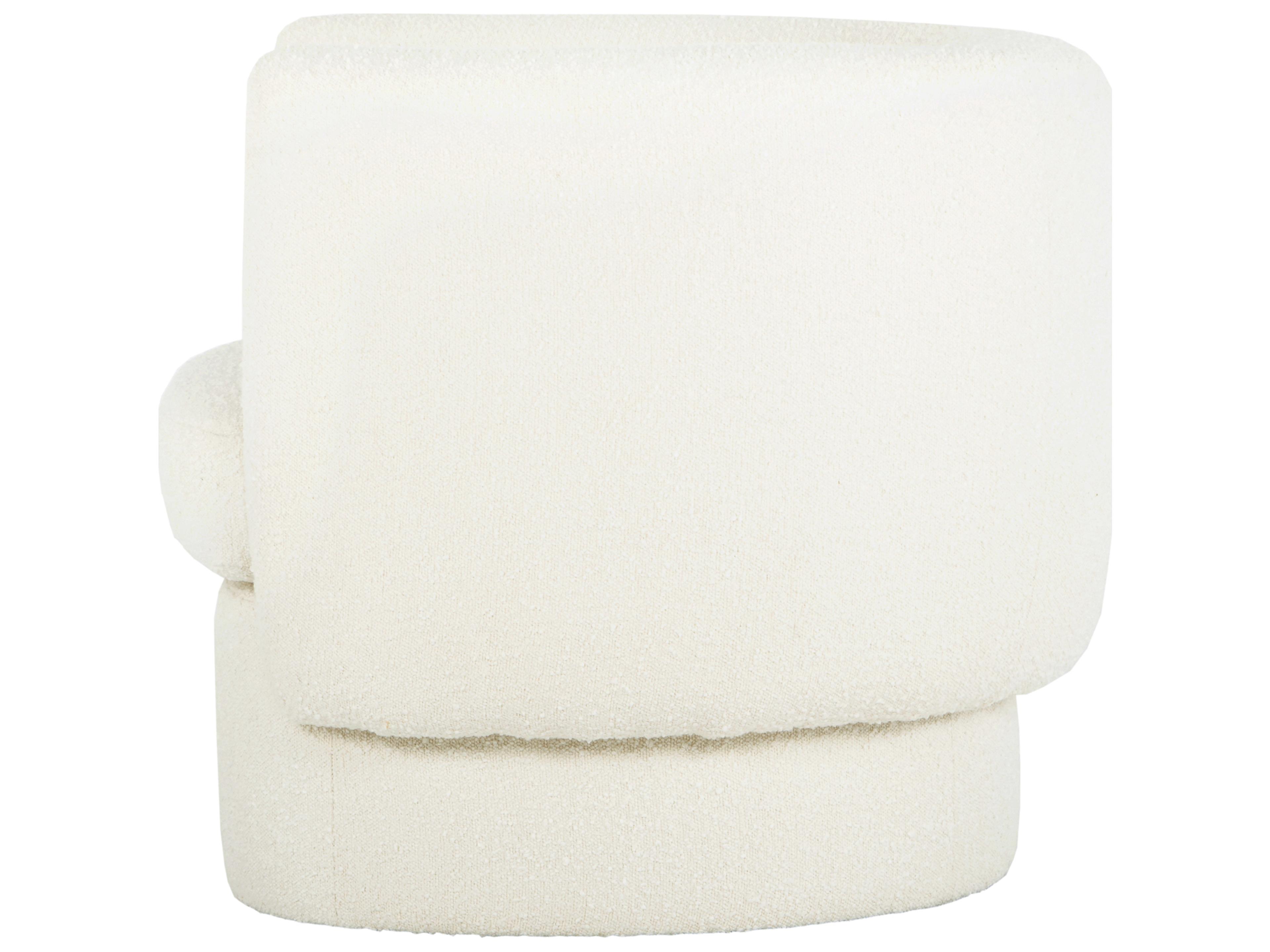 Moe's Home White Fabric Accent Chair