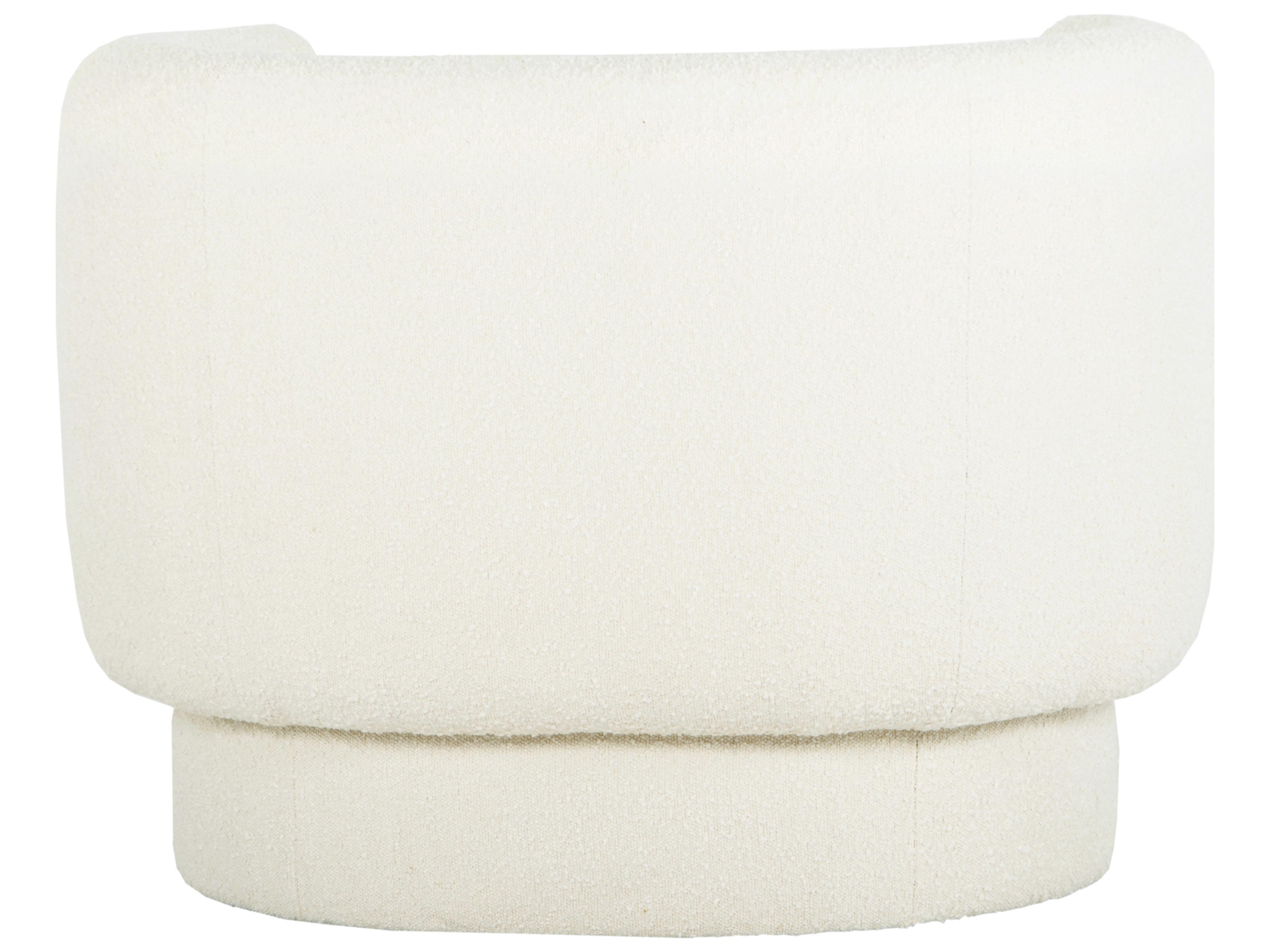 Moe's Home White Fabric Accent Chair
