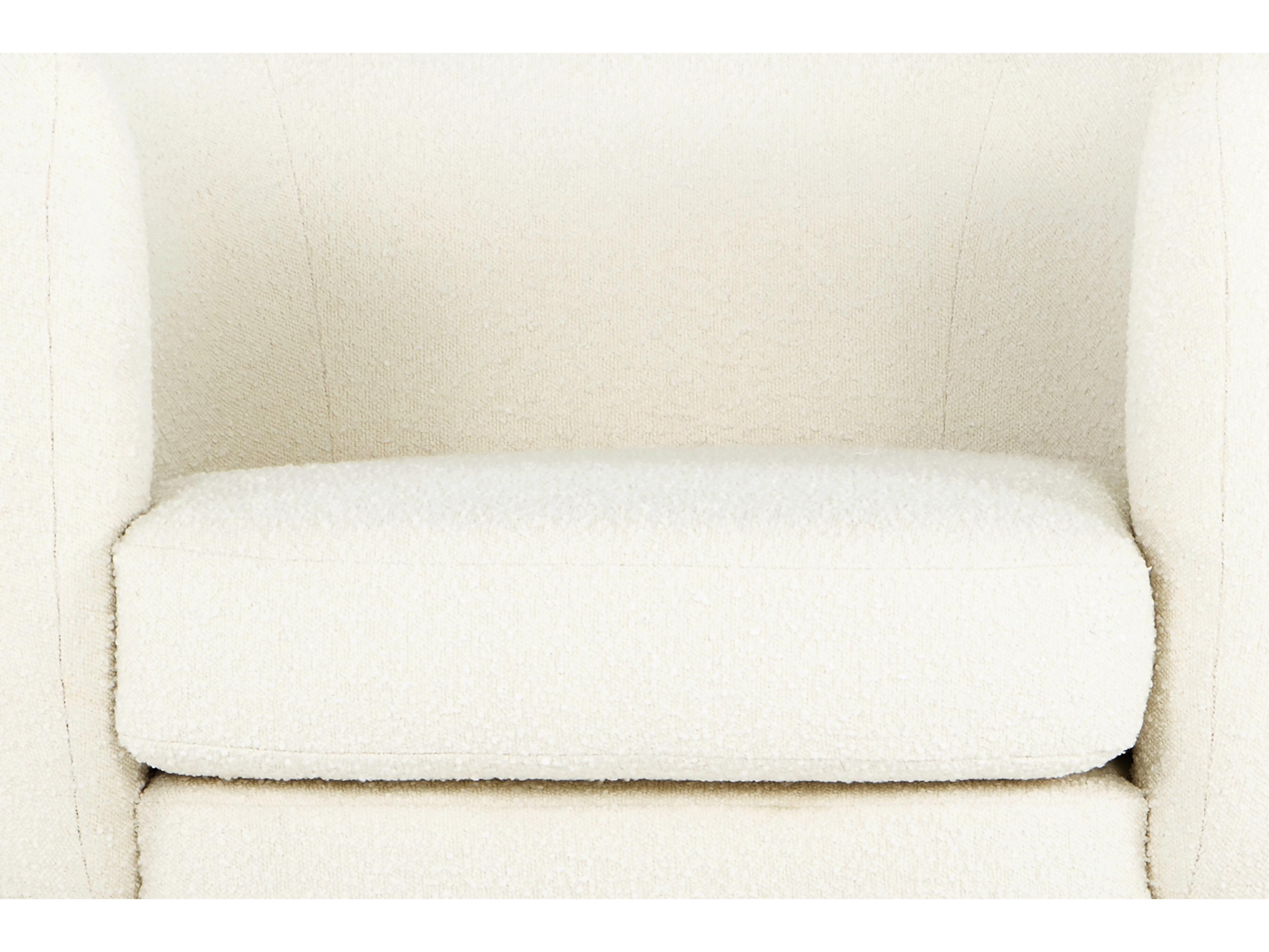 Moe's Home White Fabric Accent Chair