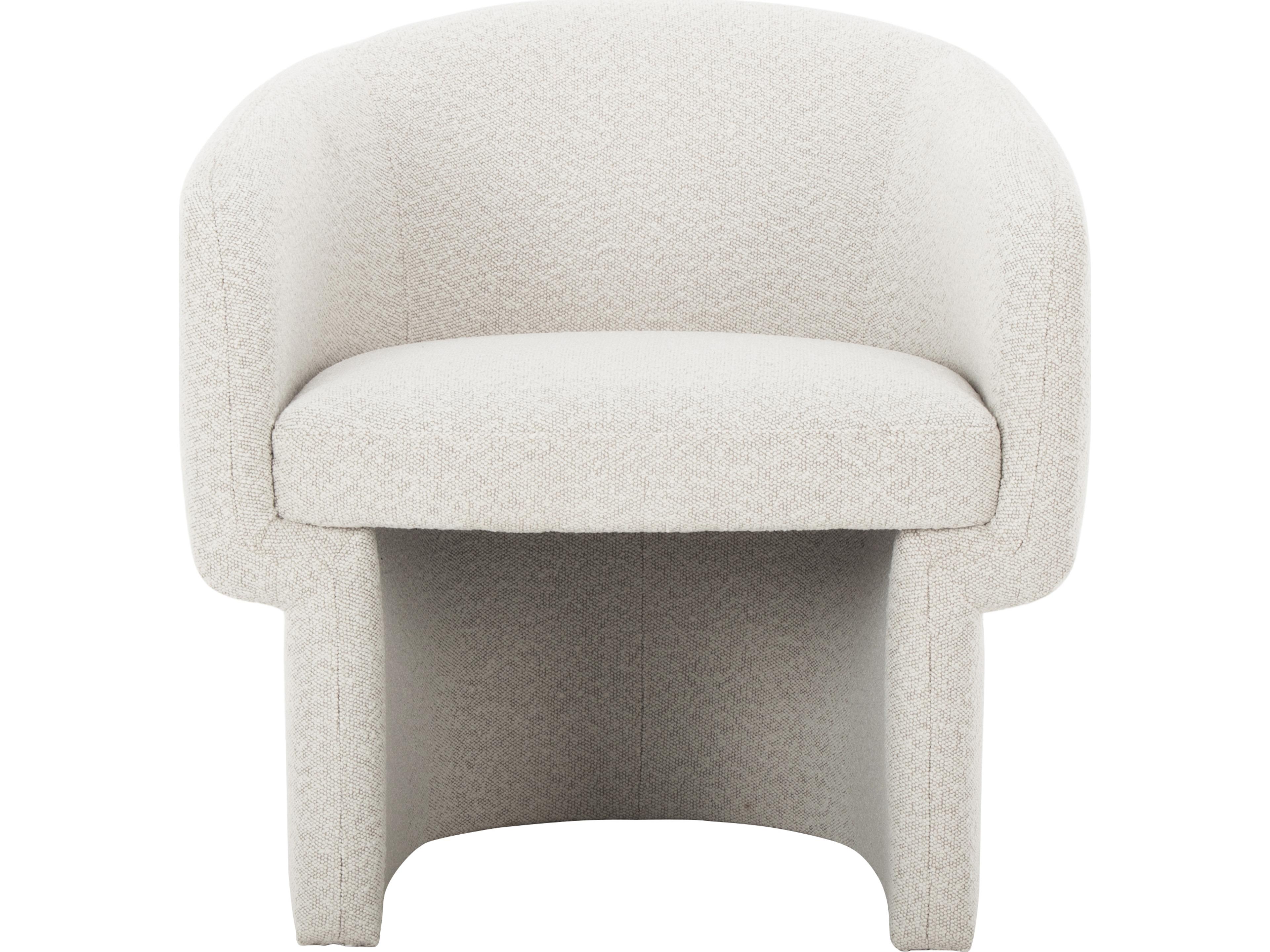Franco White Fabric Accent Chair