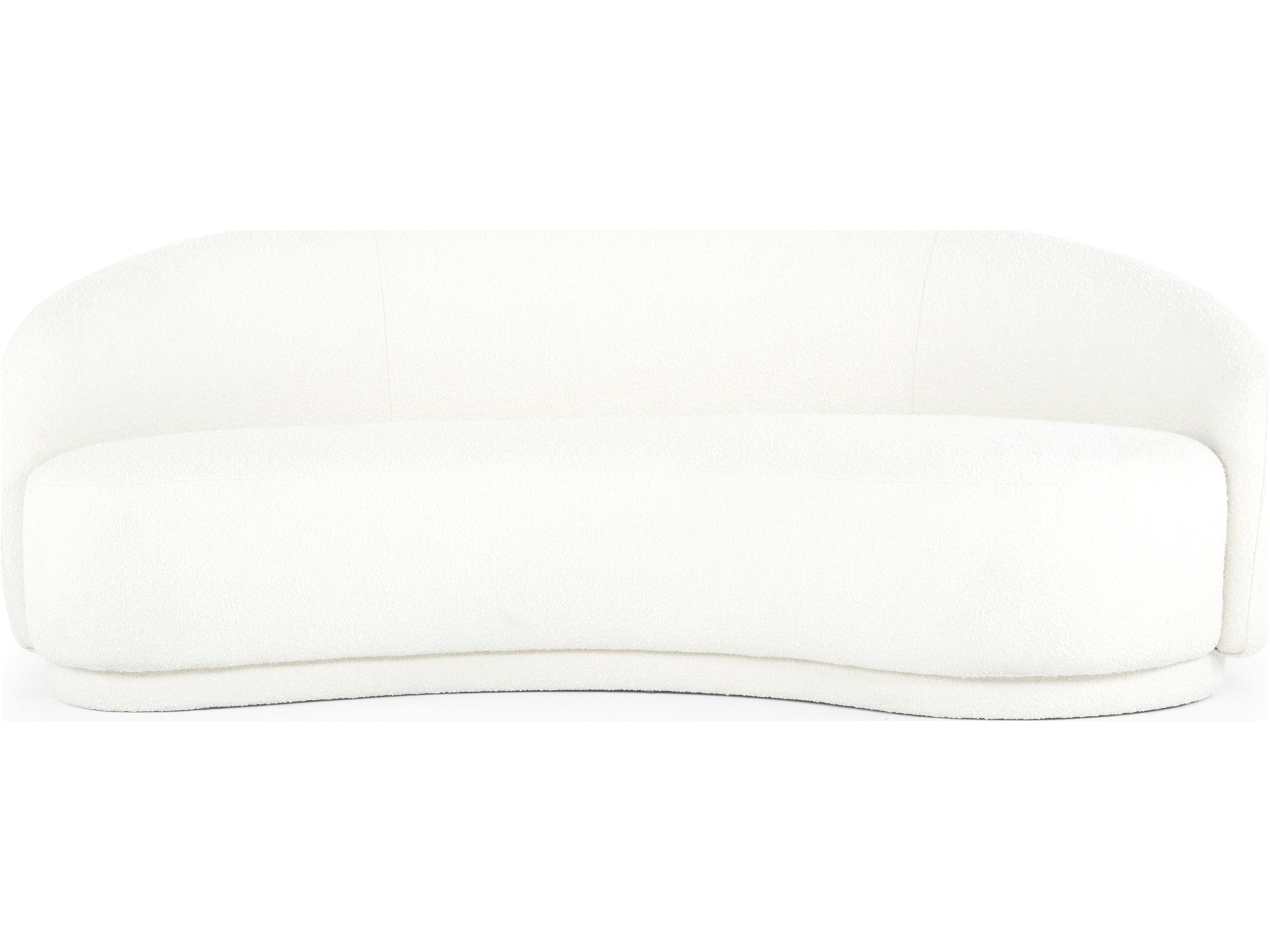 Excelsior Maya White Upholstered Sofa