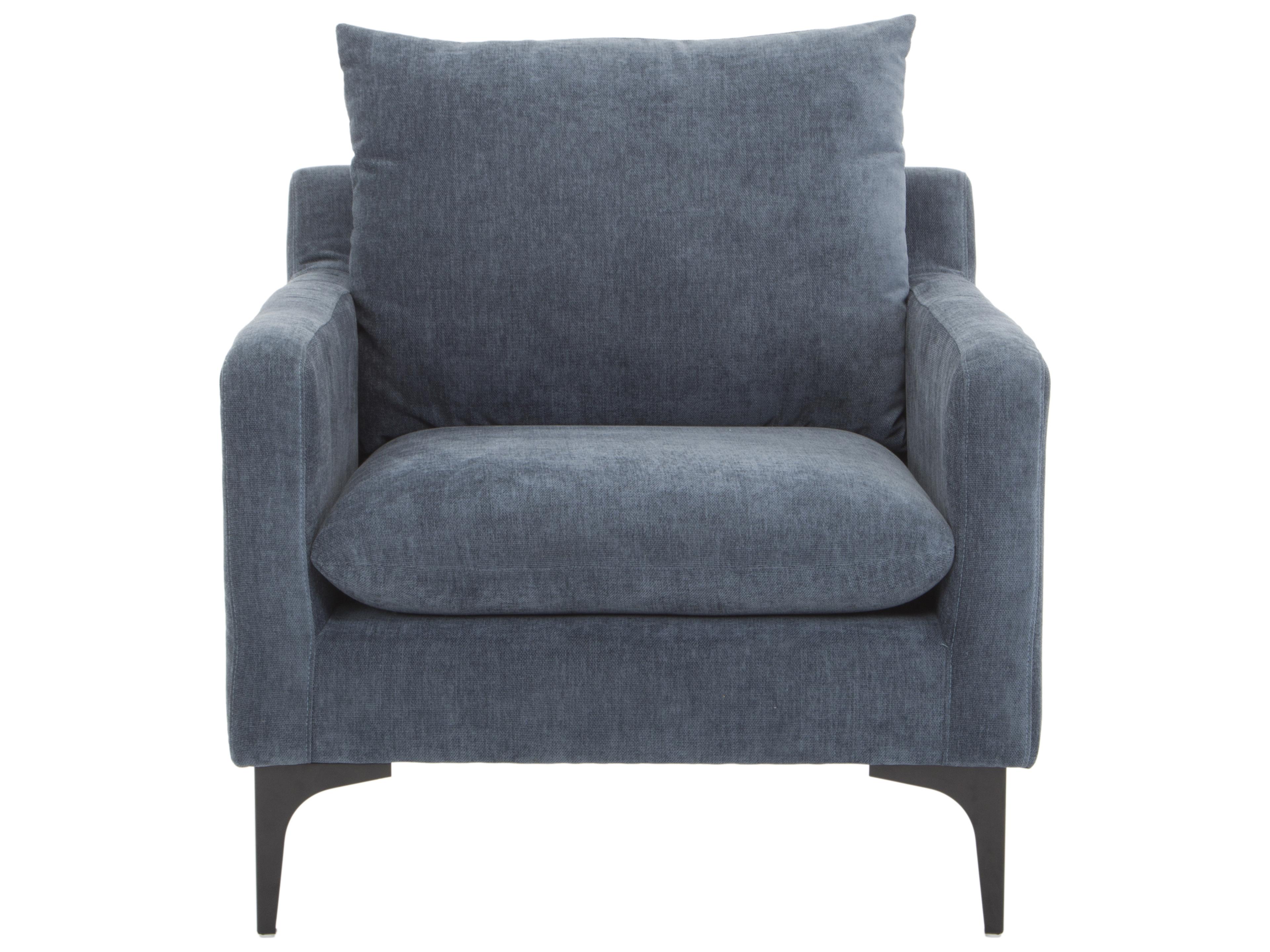 Moe's Home Paris Blue Fabric Accent Chair