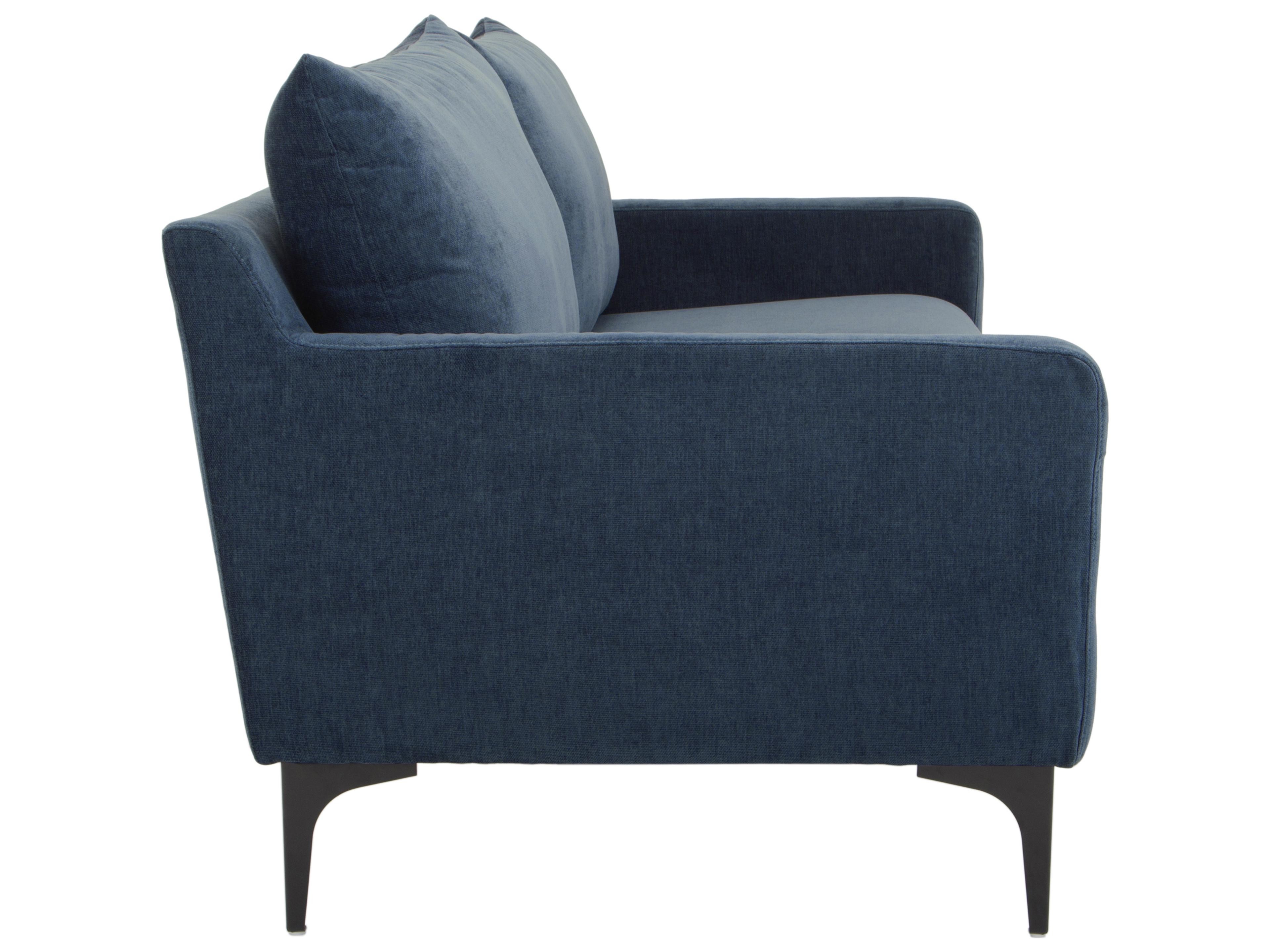 Moe's Home Paris Dust Blue Upholstered Sofa