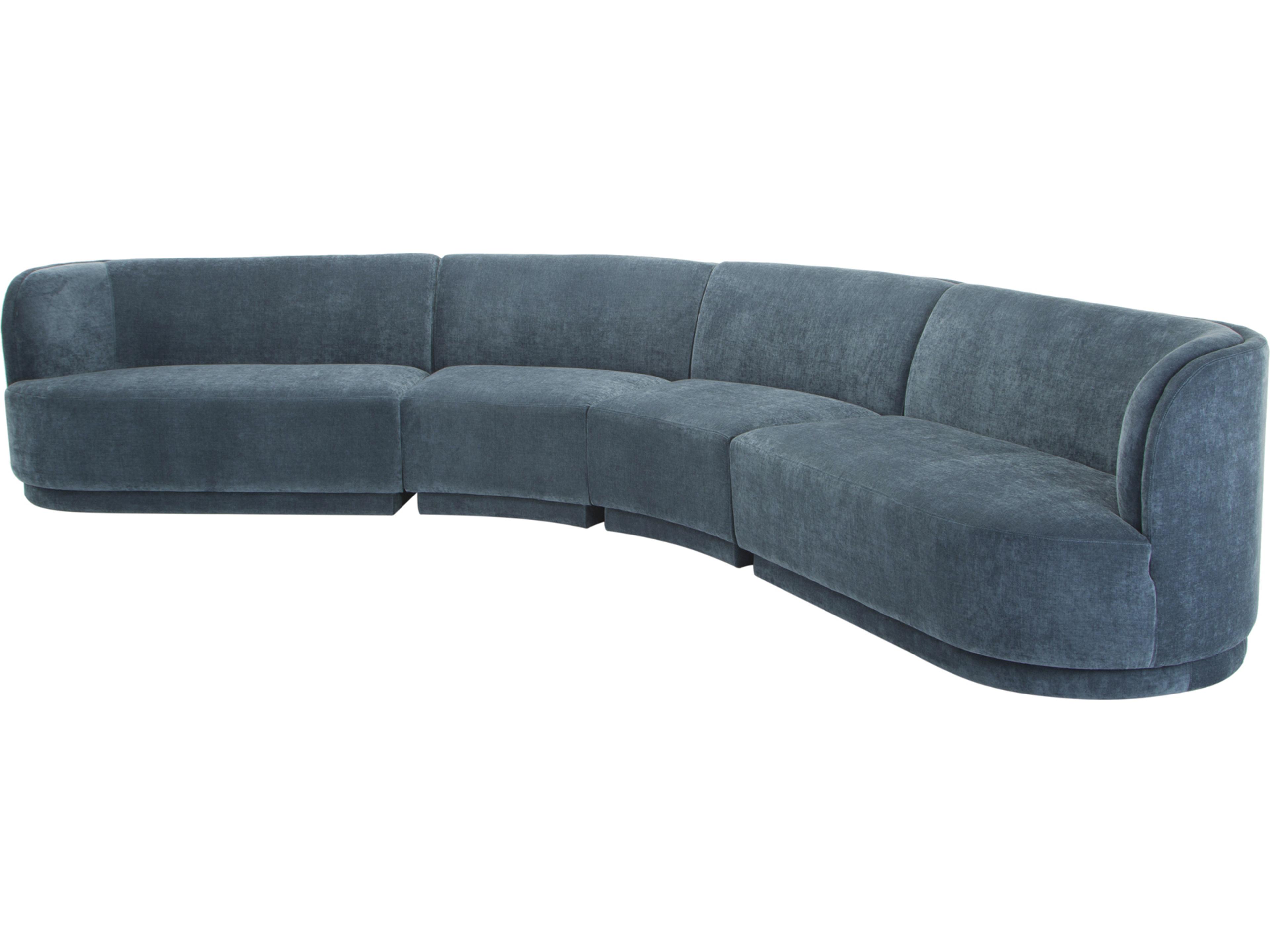 158 Wide Gray Upholstered Sectional Sofa
