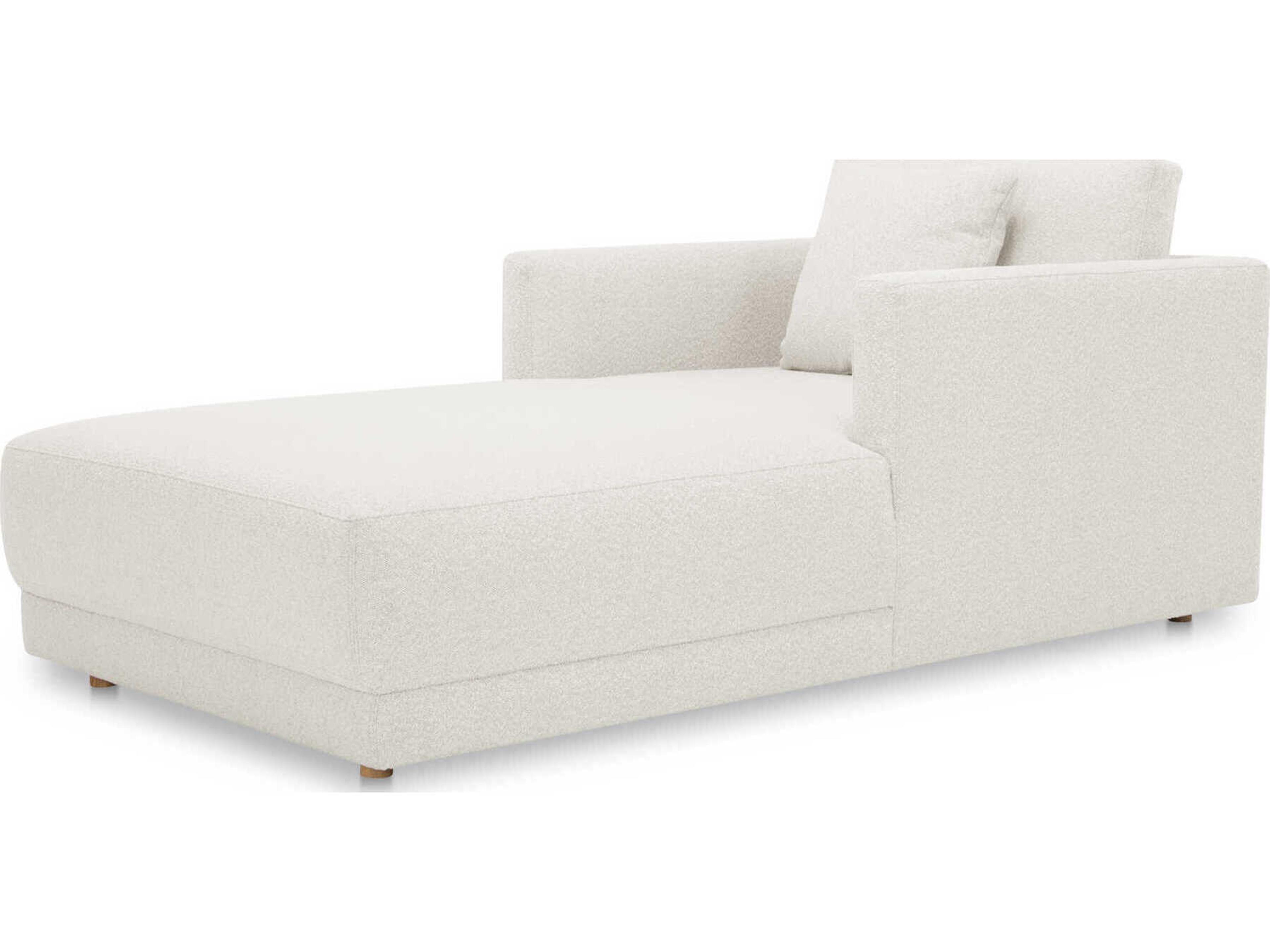 Bryn Oyster White Upholstered Chaise