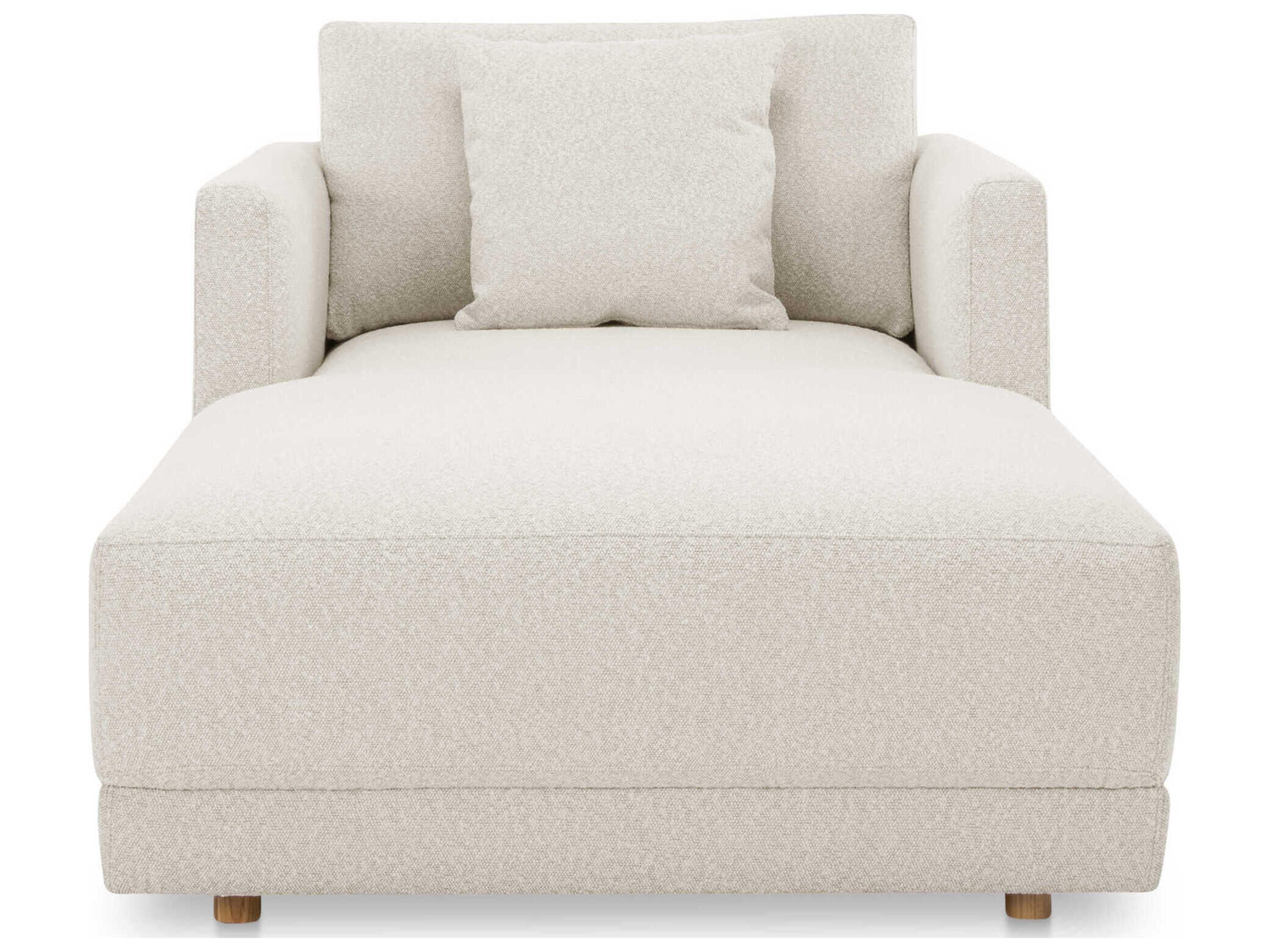 Moe's Home Bryn Oyster White Upholstered Chaise