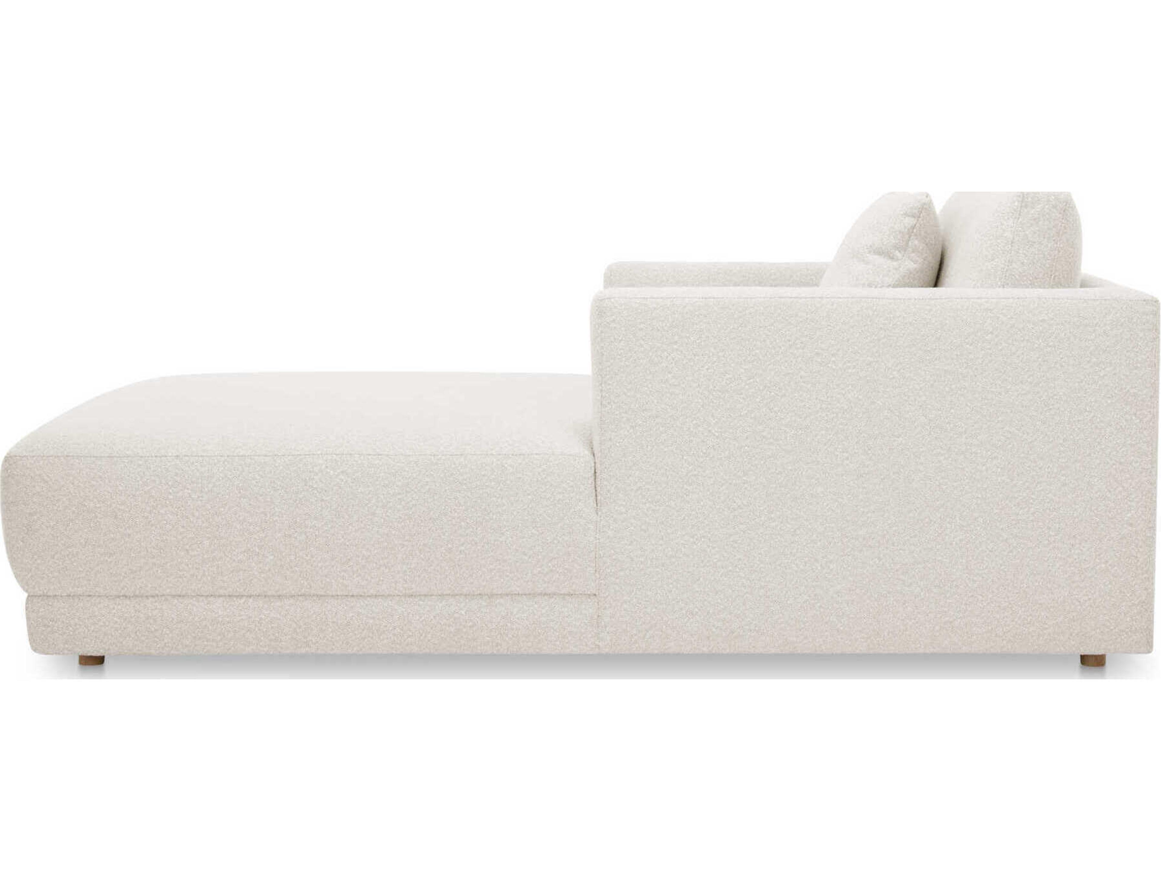 Moe's Home Bryn Oyster White Upholstered Chaise