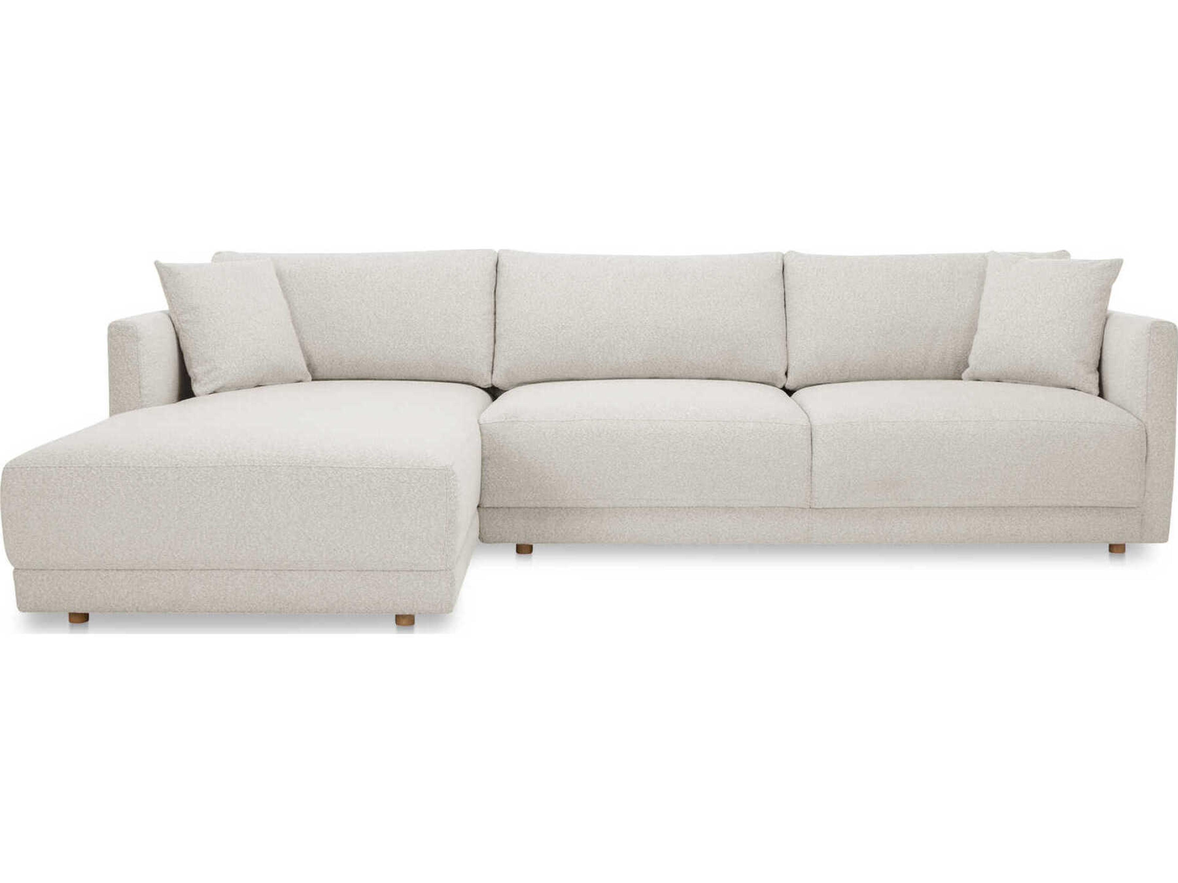 Moe's Home Bryn Beige Upholstered Sectional Sofa