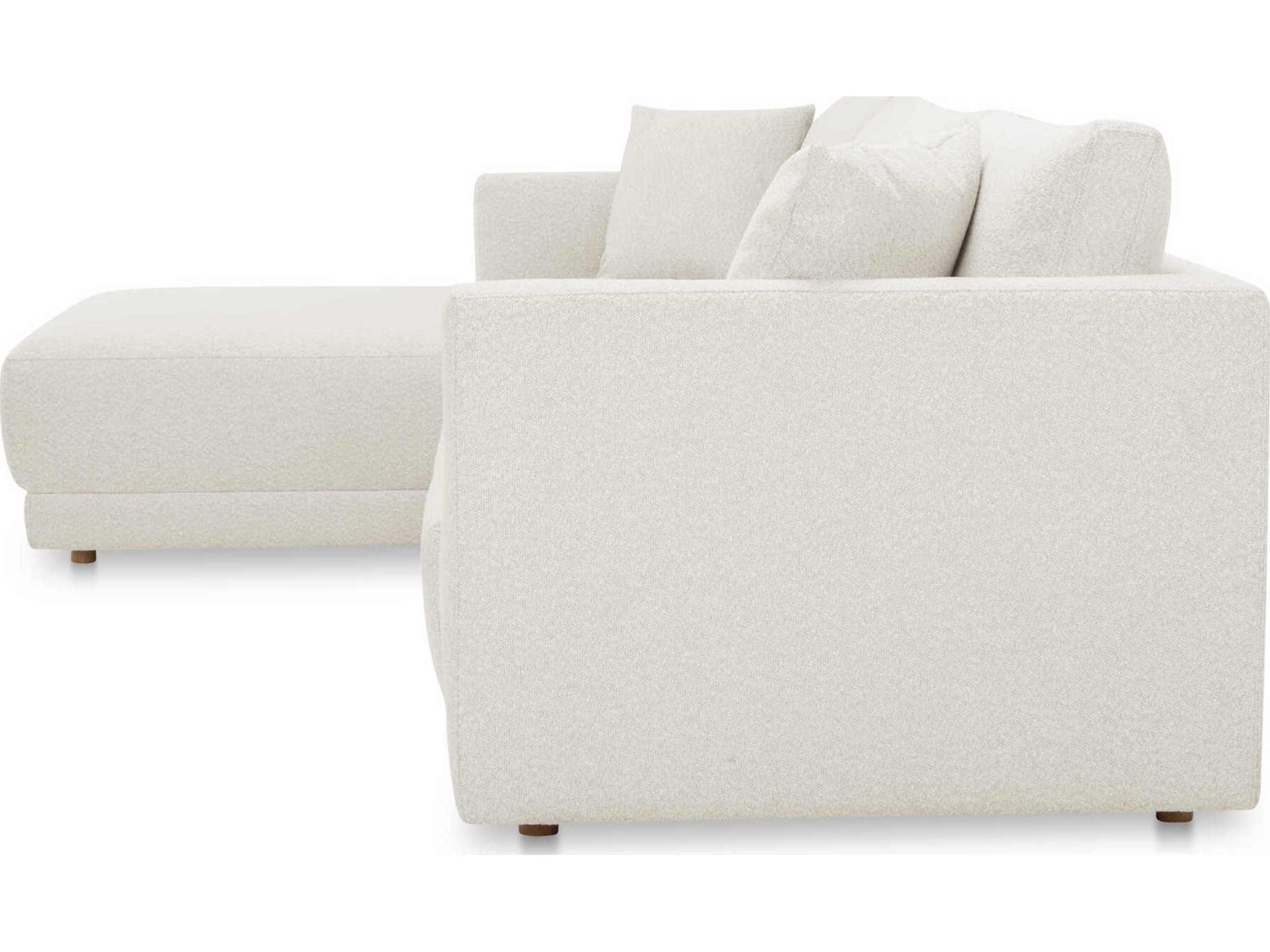 Moe's Home Bryn Beige Upholstered Sectional Sofa