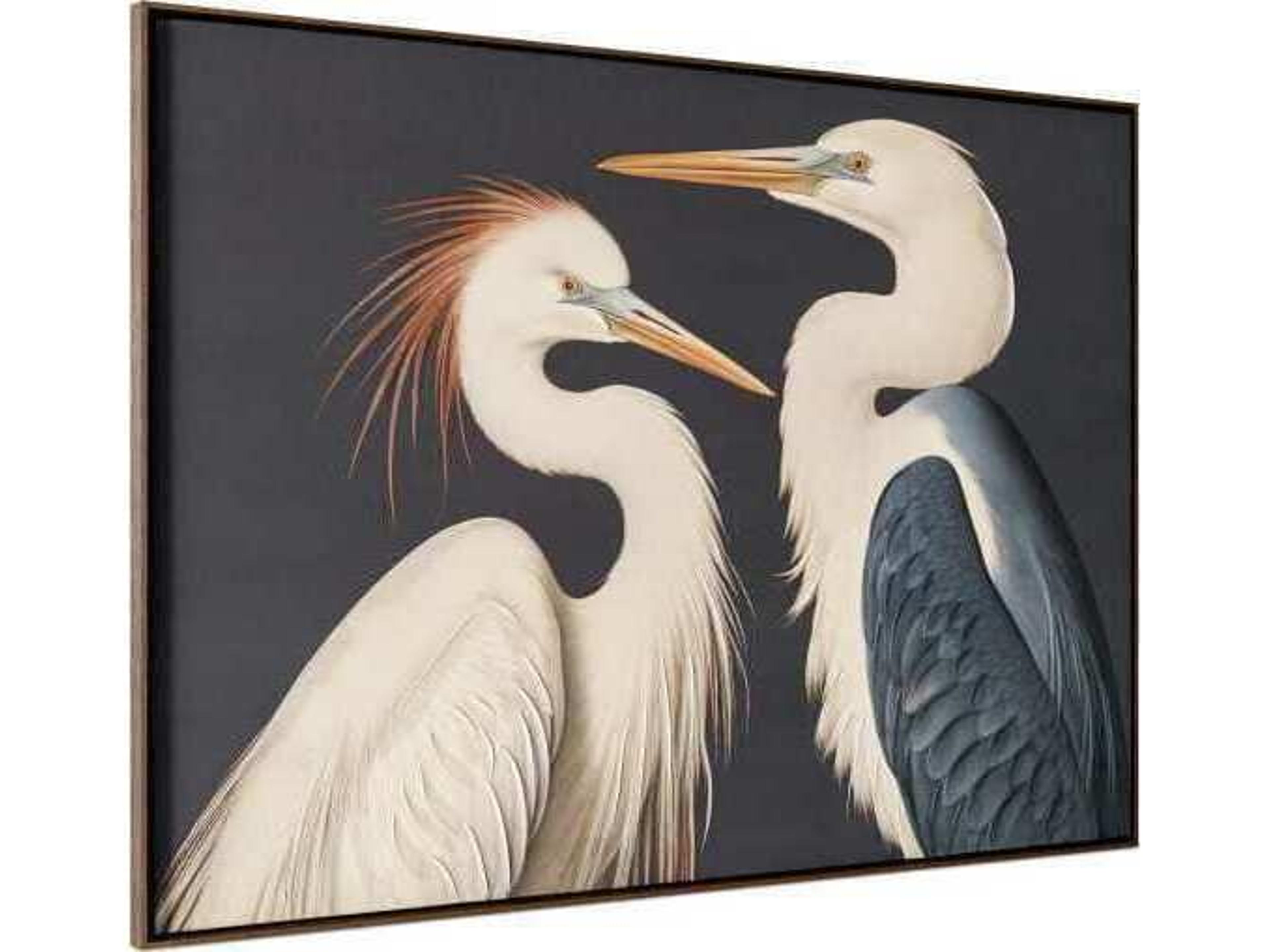 Moe's Home Two Cranes Framed Painting