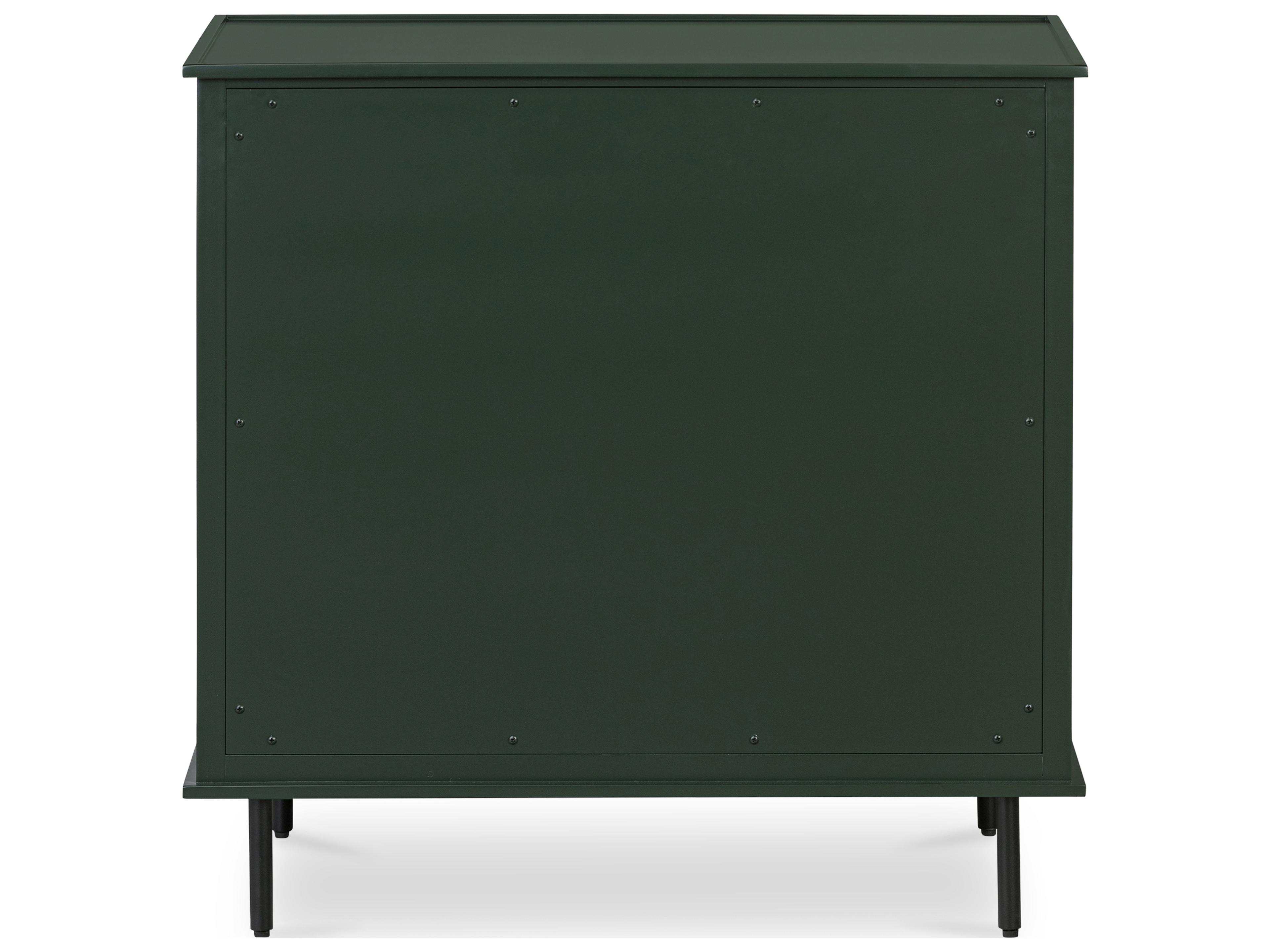 Moe's Home Reagan 3 Drawer Nightstand Deep Green