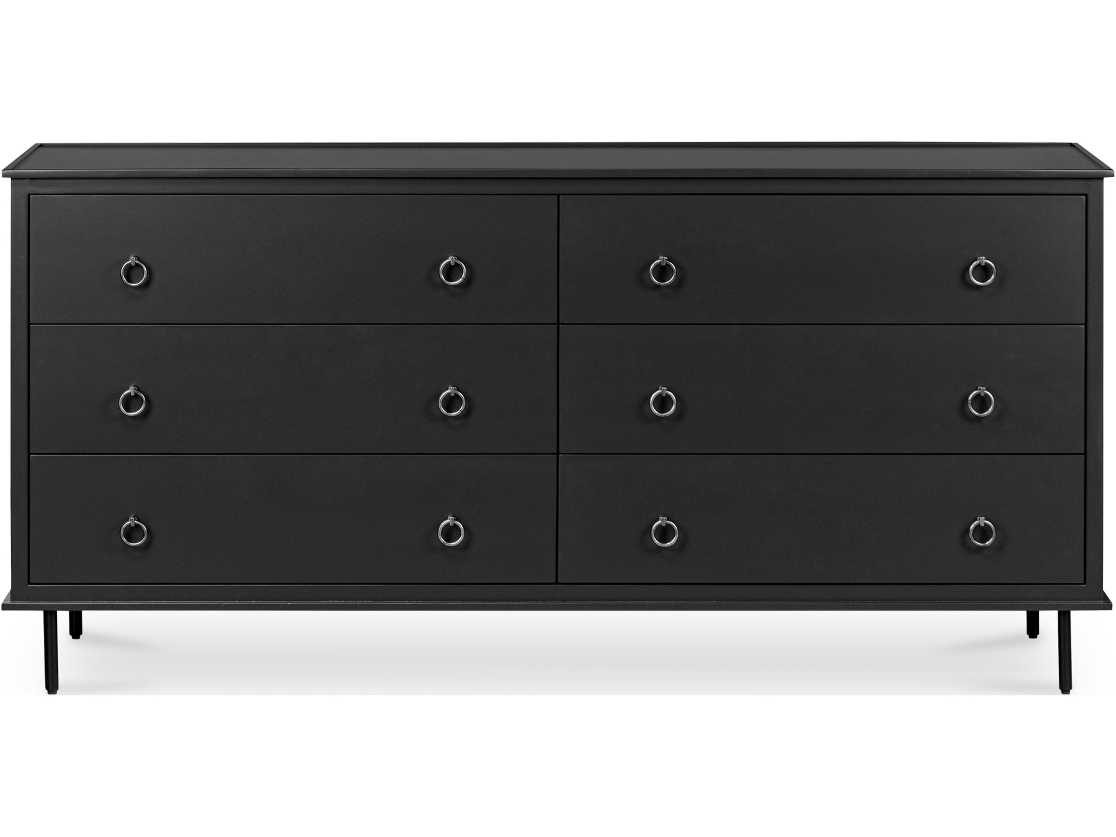 Reagan 6 Drawer Dresser Black