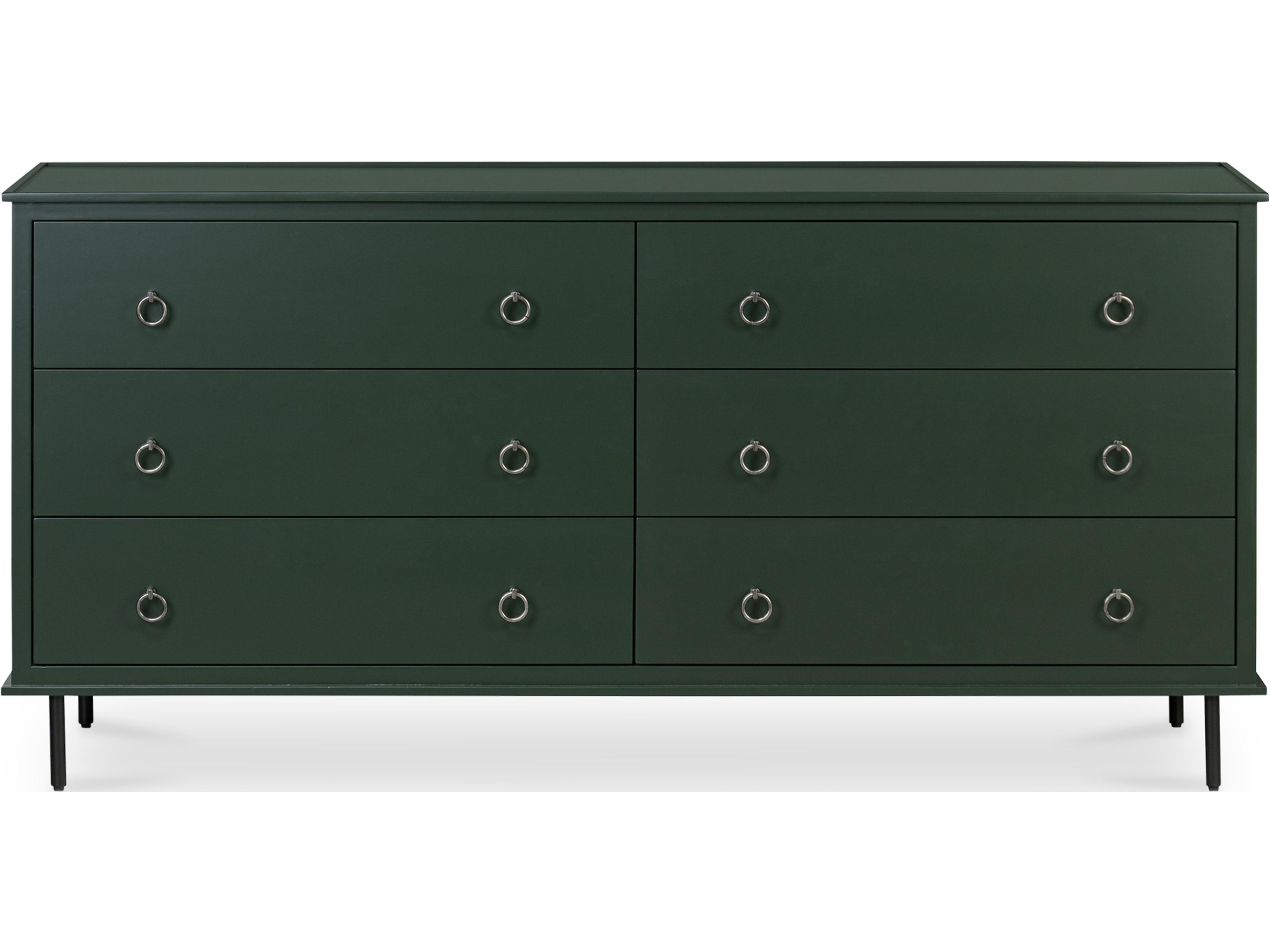 Moe's Home Reagan 6 Drawer Dresser Deep Green