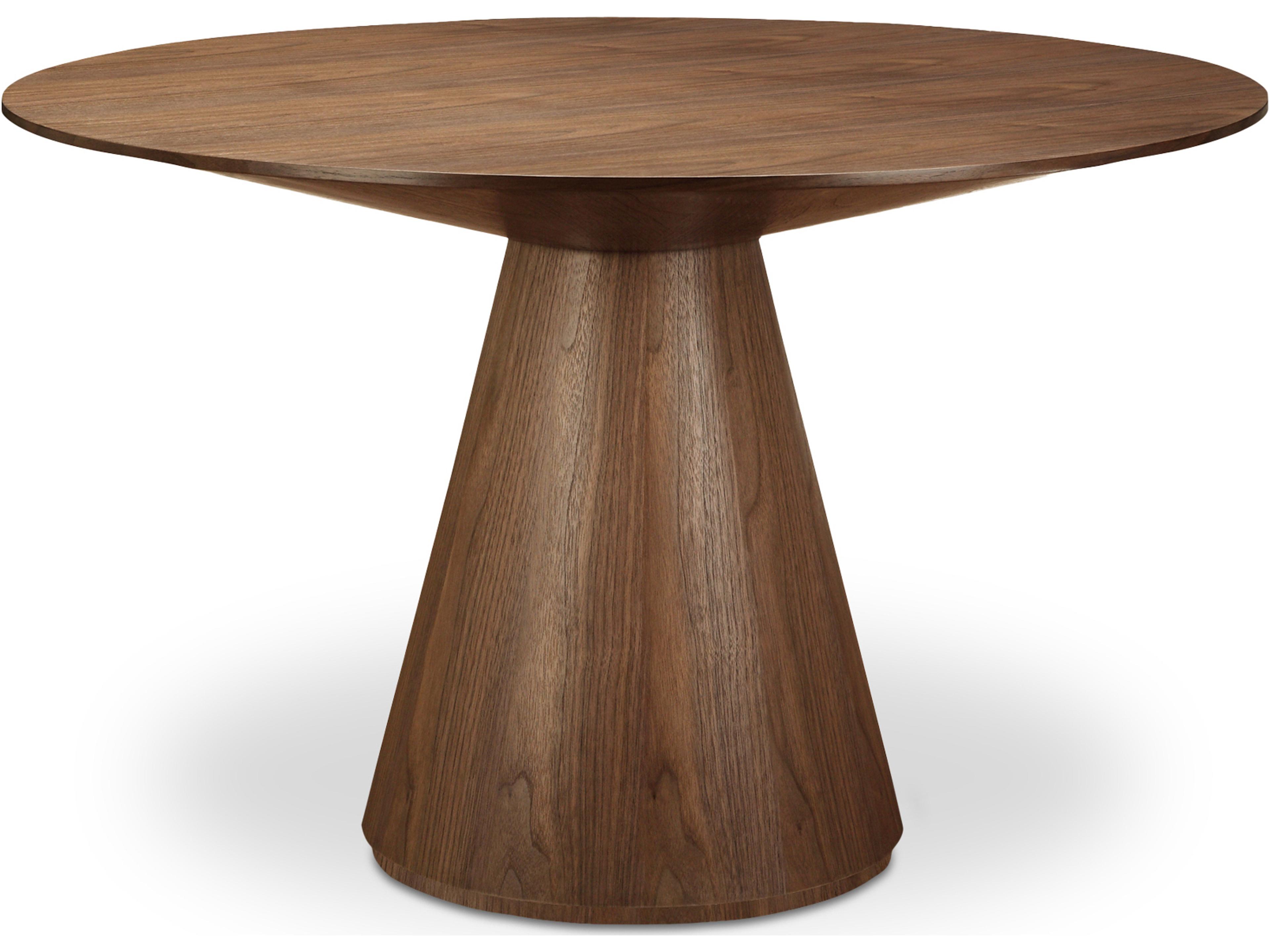 Otago Round Dining Table Walnut Brown